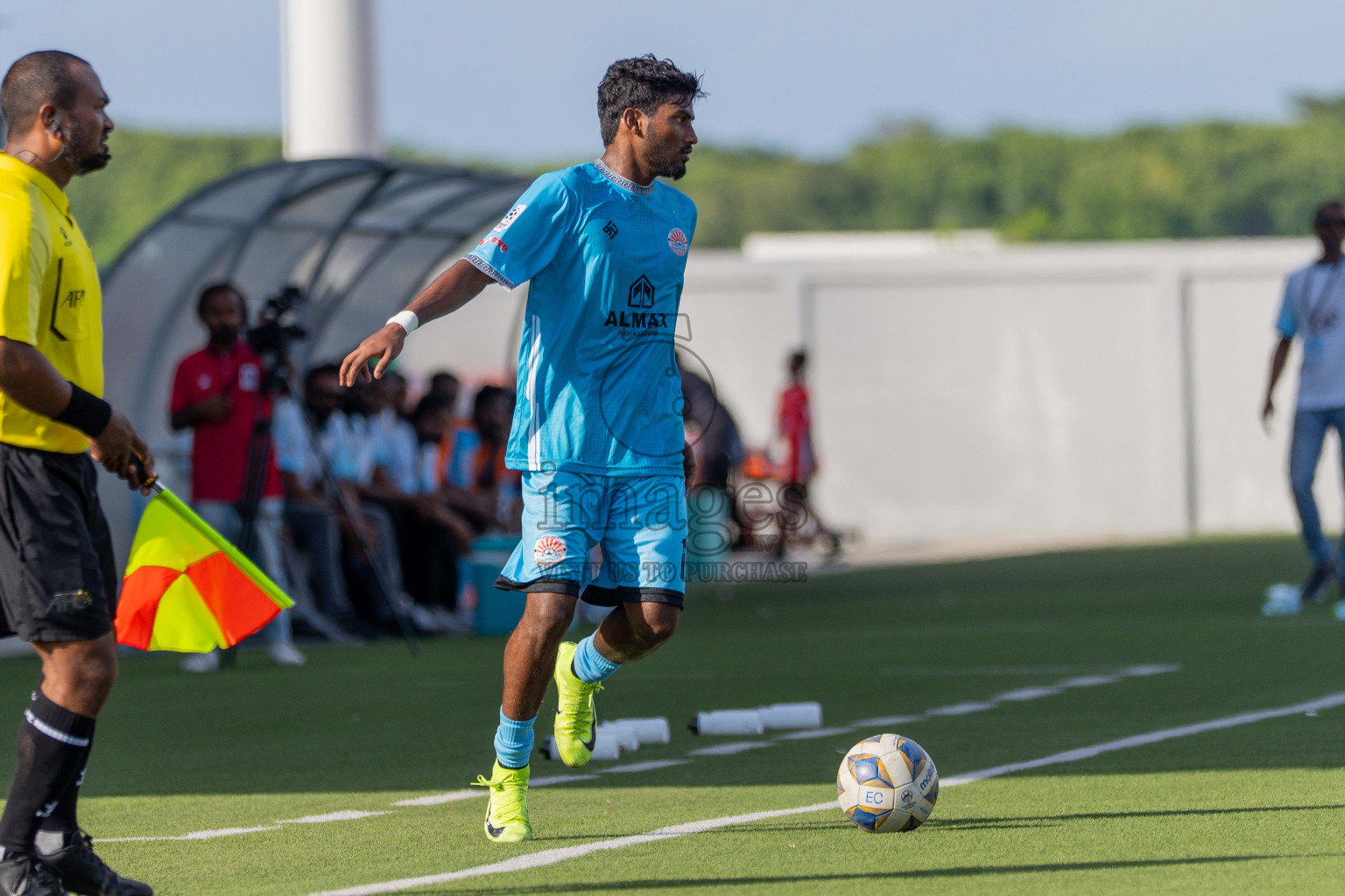 Semi Finals Match 01 Irumathi FC VS CC Sports Club in Day 7 of Eydhafushi Cup 2025 held in Eydhafushi Football Stadium at B. Eydhafushi, Maldives on Friday, 12th September 2025. Photos: Arif Rasheed / images.mv