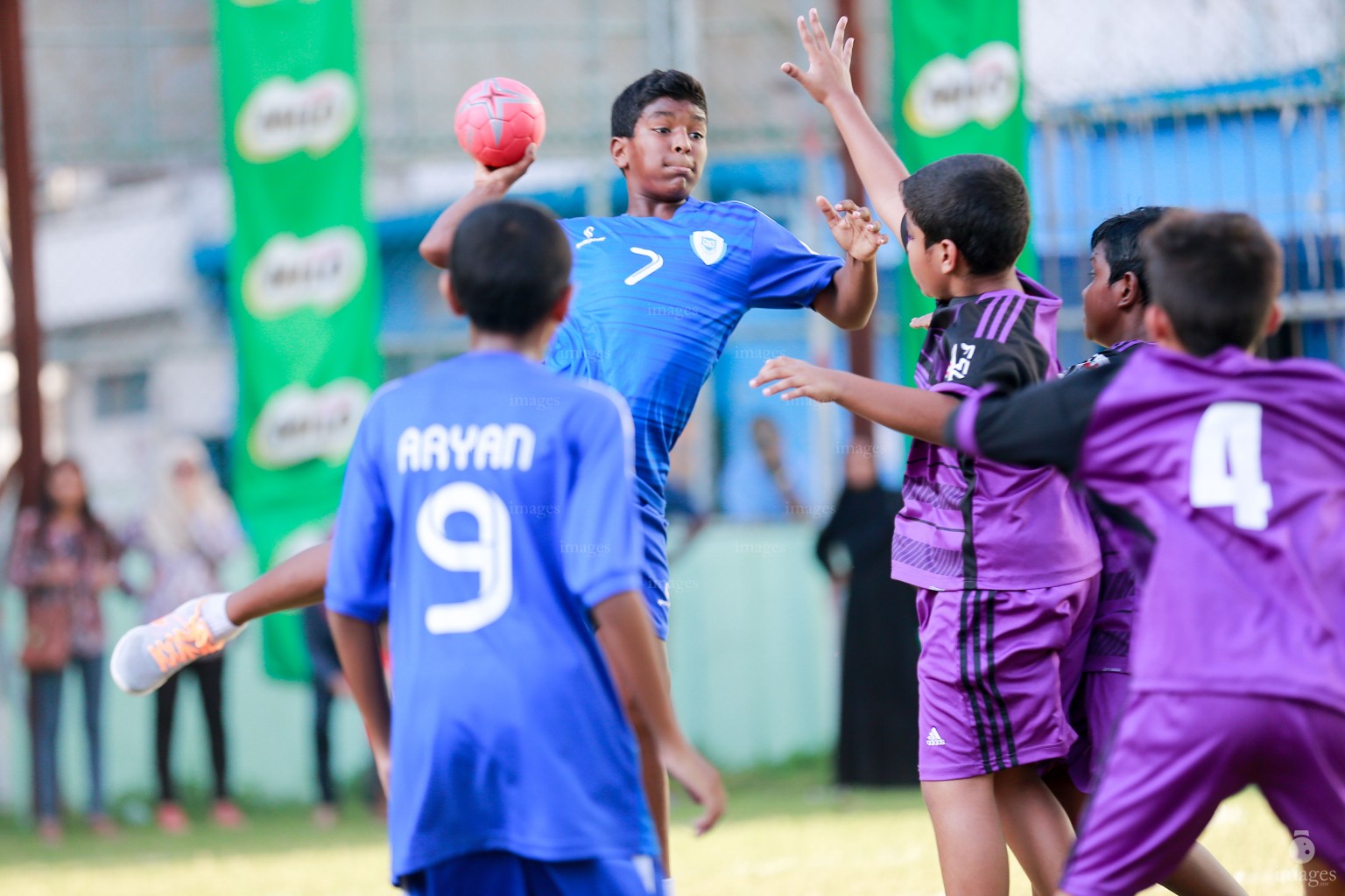 Inter school Handball Tournament in Male', Maldives, Friday, April. 15, 2016.(Images.mv Photo/ Hussain Sinan).