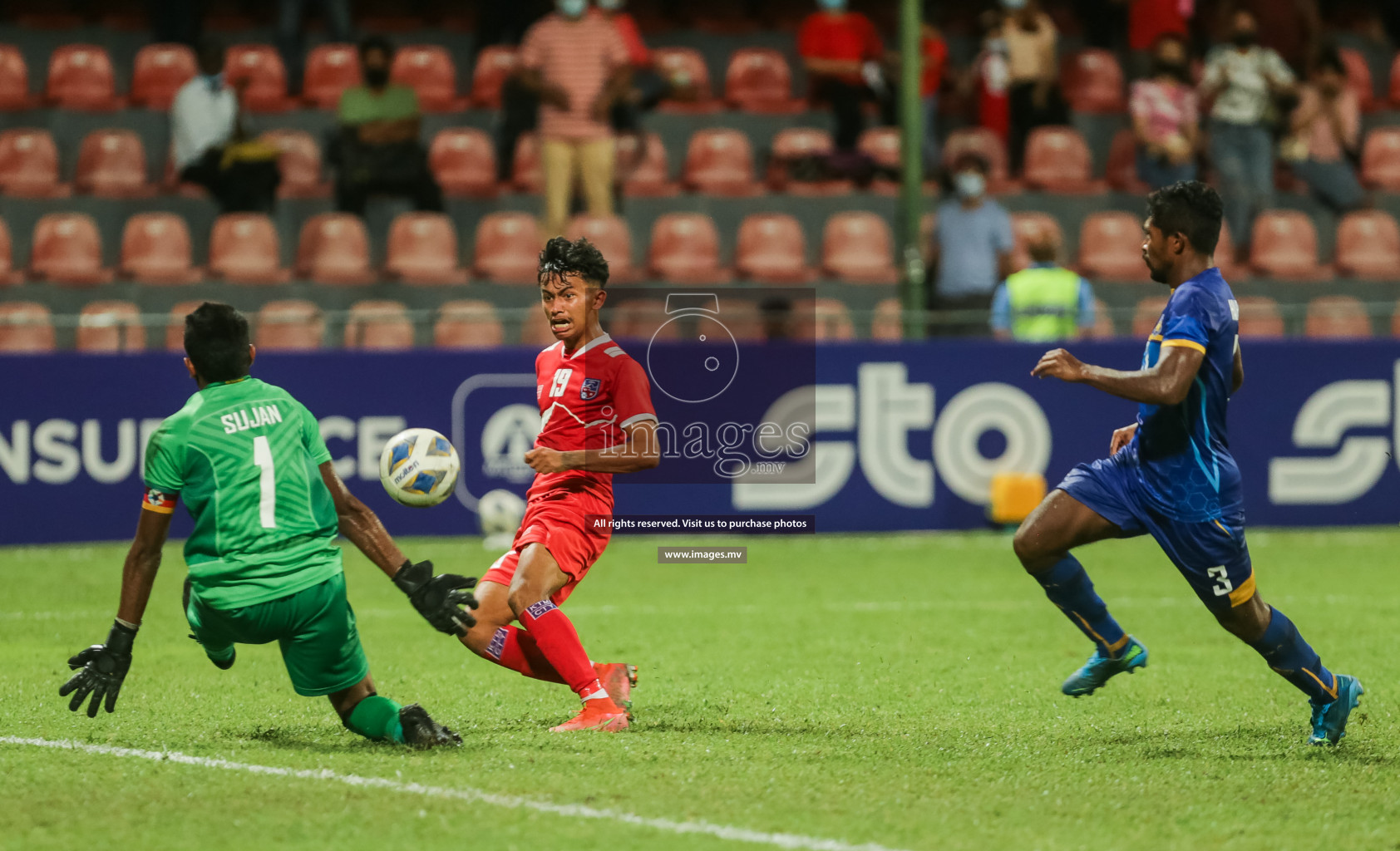 Nepal vs Sri Lanka in SAFF Championship 2021 held on 4th October 2021 in Galolhu National Stadium, Male', Maldives