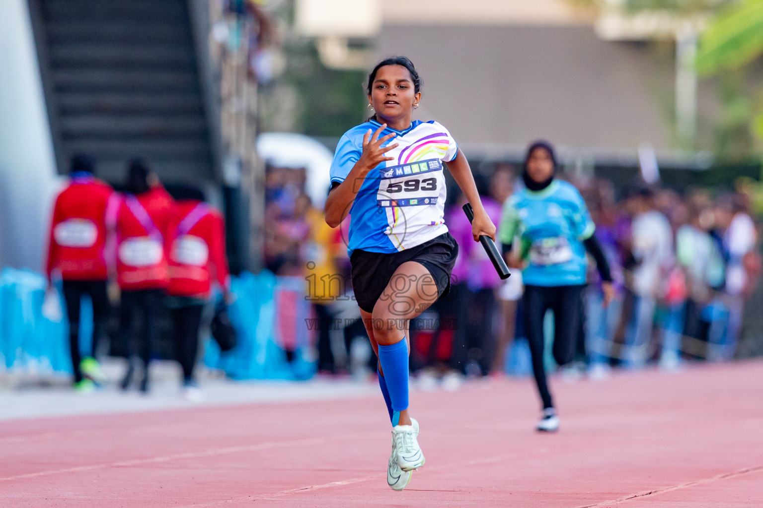 Day 4 of MWSC Interschool Athletics Championships 2024 held in Hulhumale Running Track, Hulhumale, Maldives on Tuesday, 12th November 2024. Photos by: Nausham Waheed / Images.mv