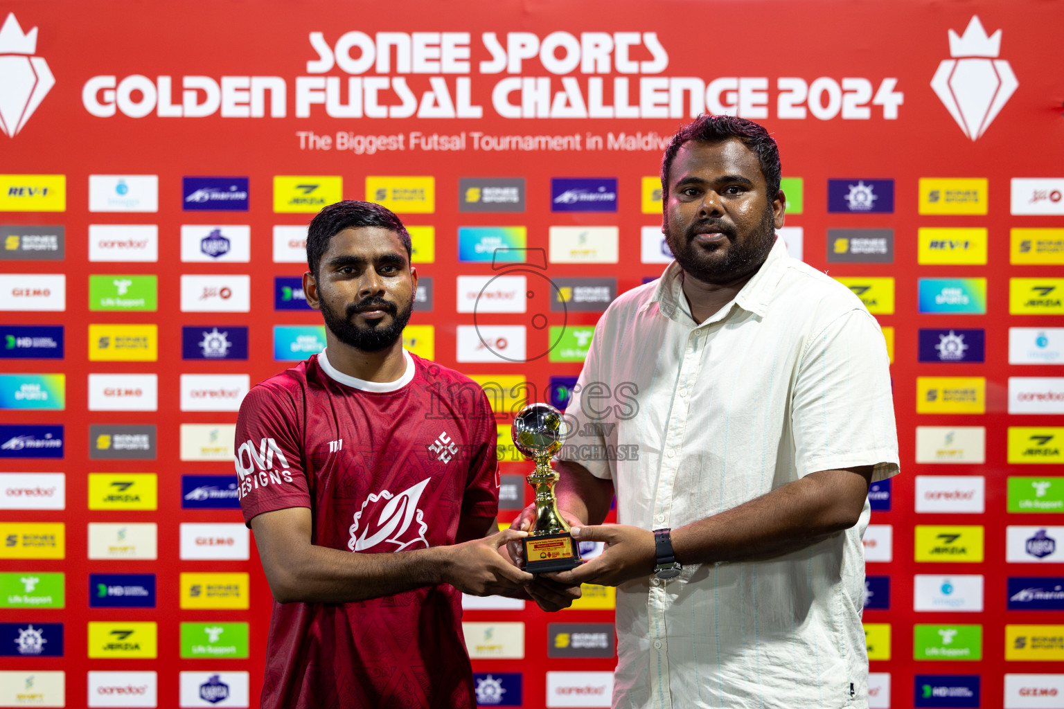 K. Maafushi vs K. Kaashidhoo in Day 28 of Golden Futsal Challenge 2024 was held on Sunday , 11th February 2024 in Hulhumale', Maldives Photos: Mohamed Mahfooz Moosa / images.mv