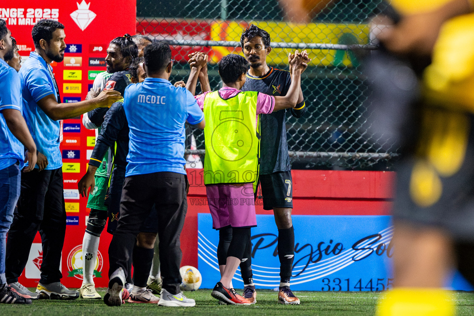 B Thulhaadhoo vs B Fehendhoo in Day 18 of Golden Futsal Challenge 2025 was held on Wednesday, 22nd January 2025, in Hulhumale', Maldives. Photos: Nausham Waheed / images.mv