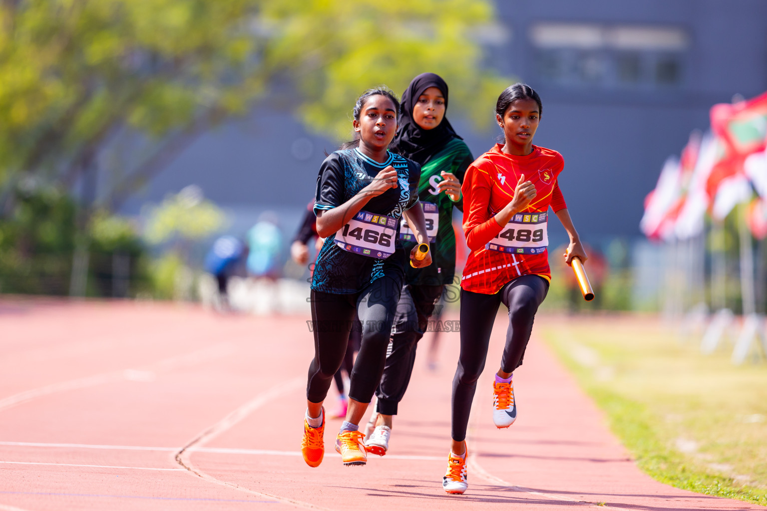 Day 6 of MWSC Interschool Athletics Championships 2024 held in Hulhumale Running Track, Hulhumale, Maldives on Thursday, 14th November 2024. Photos by: Nausham Waheed / Images.mv