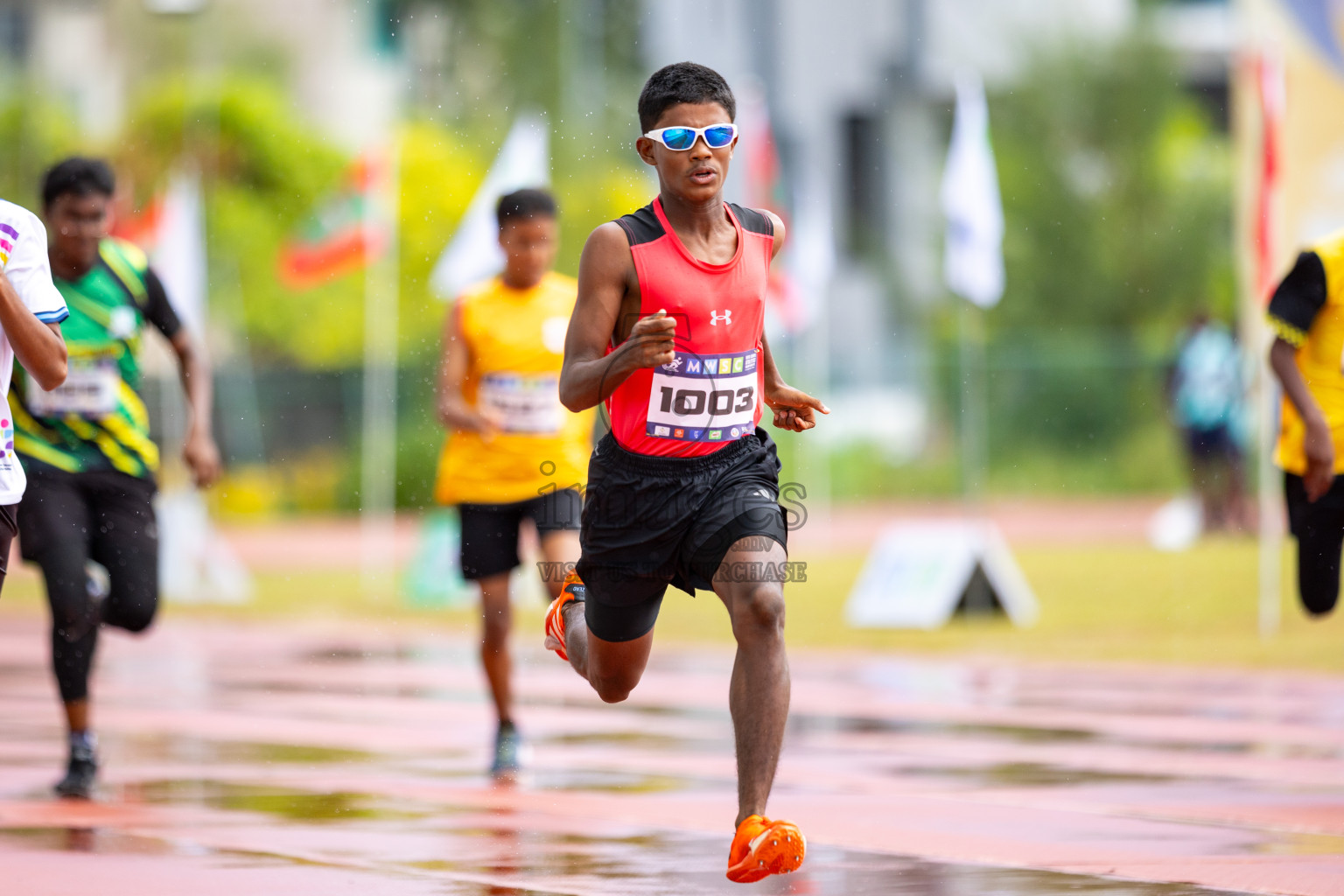 Day 1 of MWSC Interschool Athletics Championships 2024 held in Hulhumale Running Track, Hulhumale, Maldives on Saturday, 9th November 2024. 
Photos by: Ismail Thoriq / images.mv