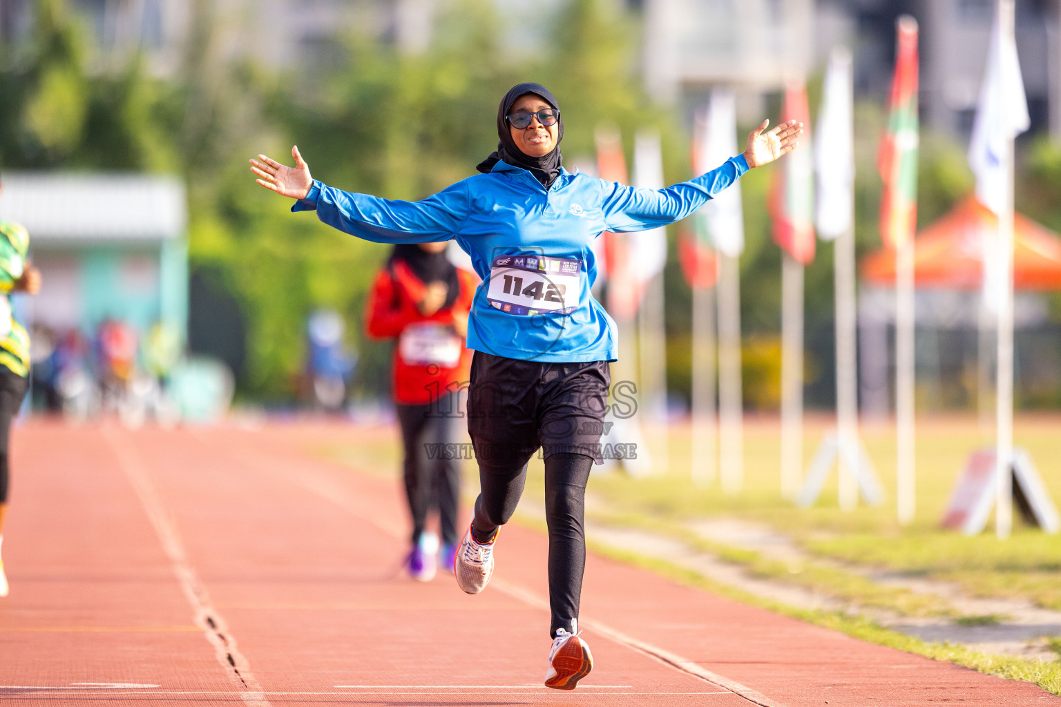 Day 5 of MWSC Interschool Athletics Championships 2024 held in Hulhumale Running Track, Hulhumale, Maldives on Wednesday, 13th November 2024. Photos by: Raif Yoosuf / Images.mv