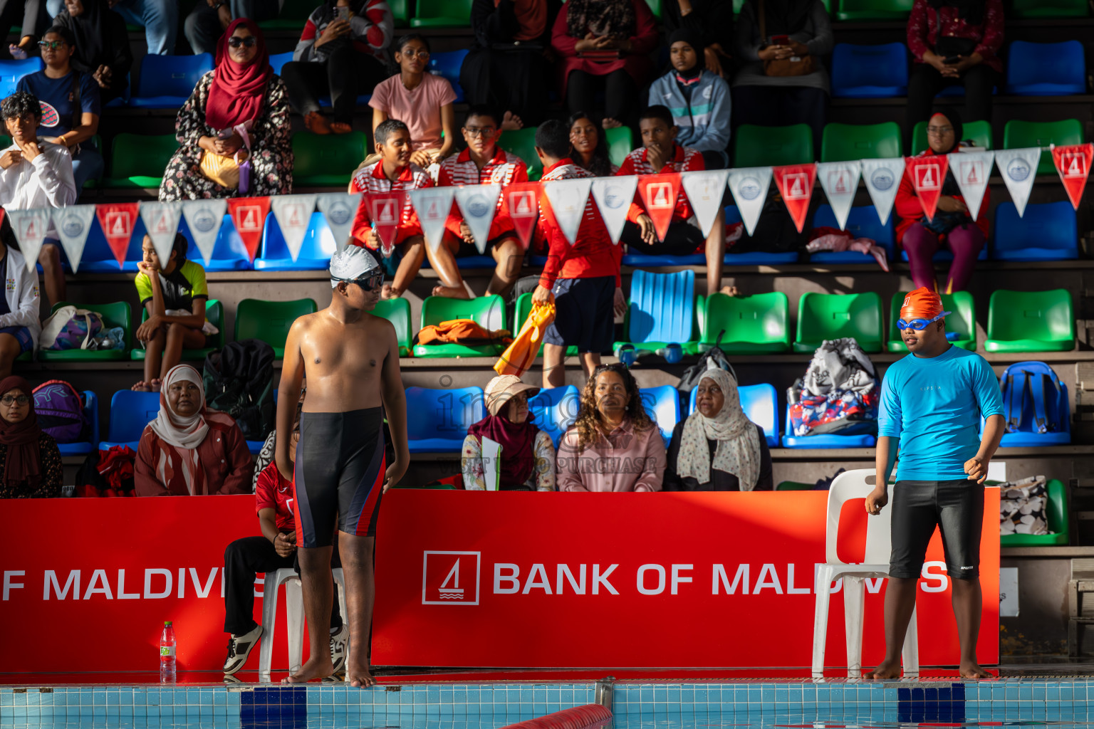 Day 2 of 20th BML Inter-school Swimming Competition 2024 held in Hulhumale', Maldives on Sunday, 13th October 2024. Photos: Ismail Thoriq / images.mv