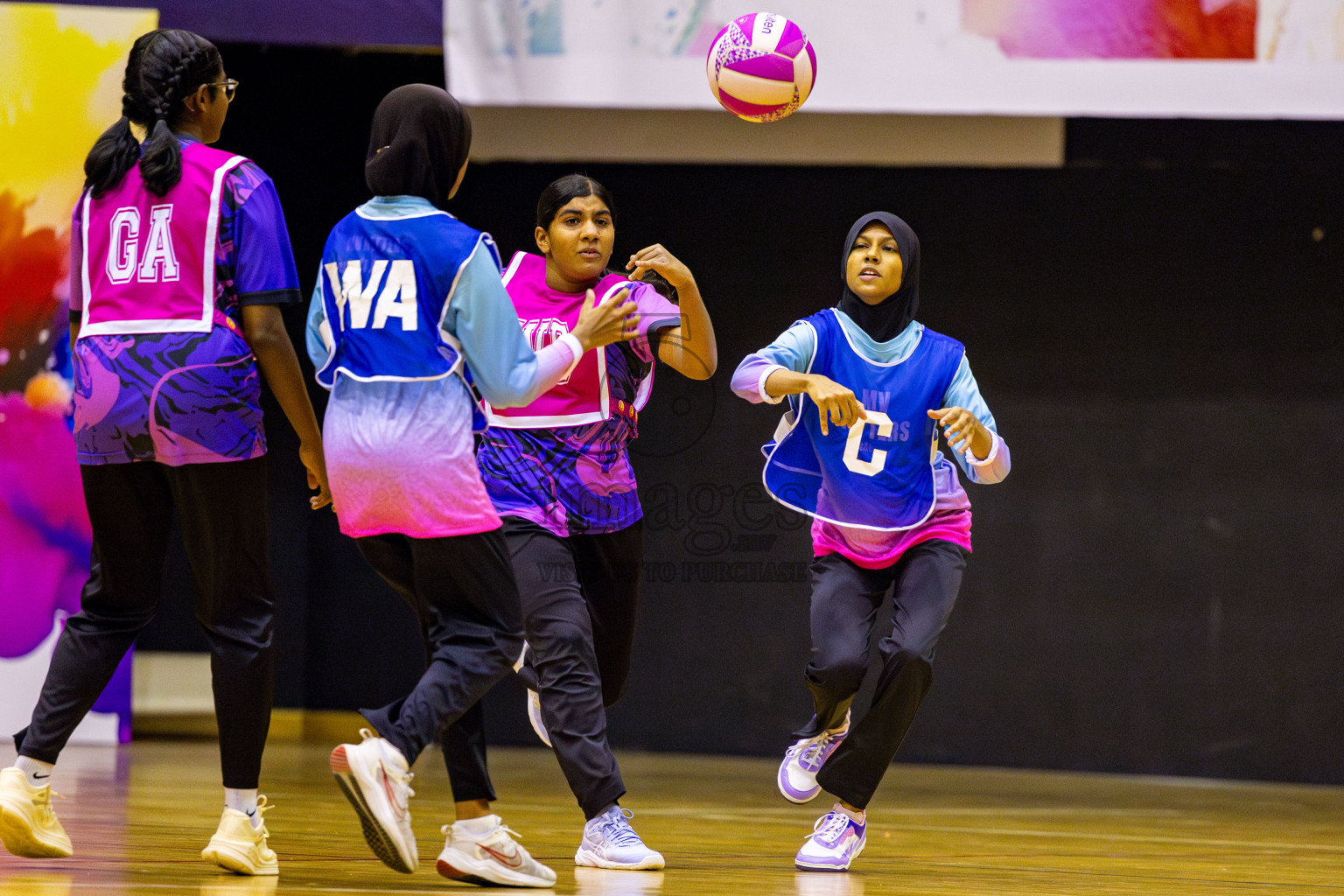 MV Netters Acadamy vs N Sports Academy in Day 2 of 3rd Junior Championship - Netball association of Maldives, held at Social Center on Monday 20th January 2025 . Photos by Nausham Waheed