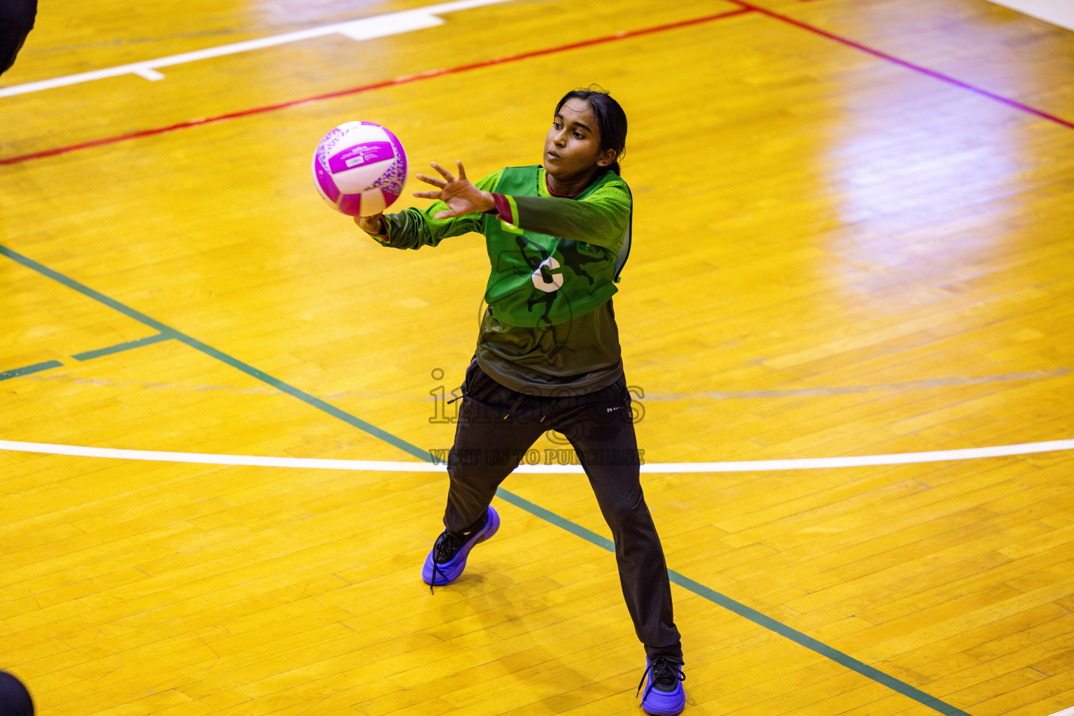 N Sports Acamdemy A vs Fiontti Sports Club in Day 3 of 3rd Netball Junior Championship, held at Social Center on Tuesday, 21st January 2025 . Photos: Nausham Waheed / images.mv