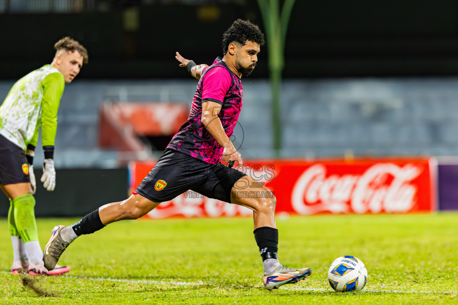 United Victory vs New Radiant Sports Club in Dhivehi Premier League 2025/26 held in National Football Stadium, Male', Maldives on Thursday, 25th September 2025. Photos: Areef Adam / Images.mv