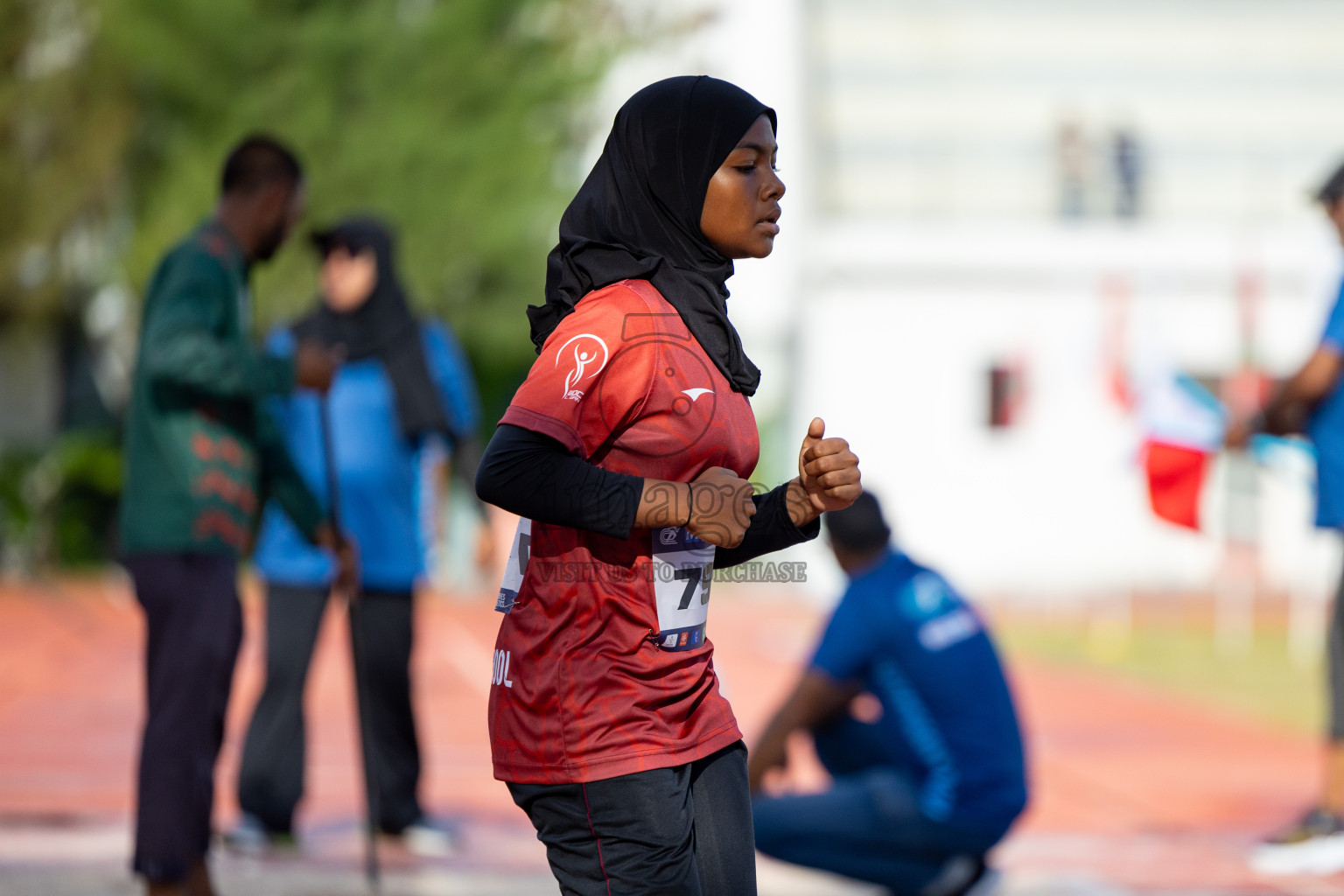 Day 1 of MWSC Interschool Athletics Championships 2024 held in Hulhumale Running Track, Hulhumale, Maldives on Saturday, 9th November 2024. 
Photos by: Ismail Thoriq, Hassan Simah / Images.mv