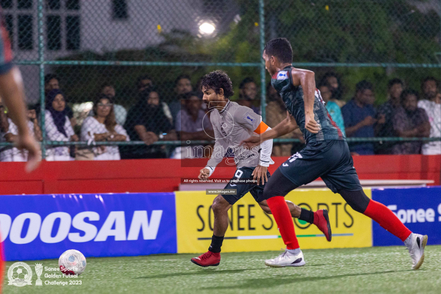 R. Inguraidhoo vs R. Innamadhoo in Day 4 of Golden Futsal Challenge 2023 on 08 February 2023 in Hulhumale, Male, Maldives