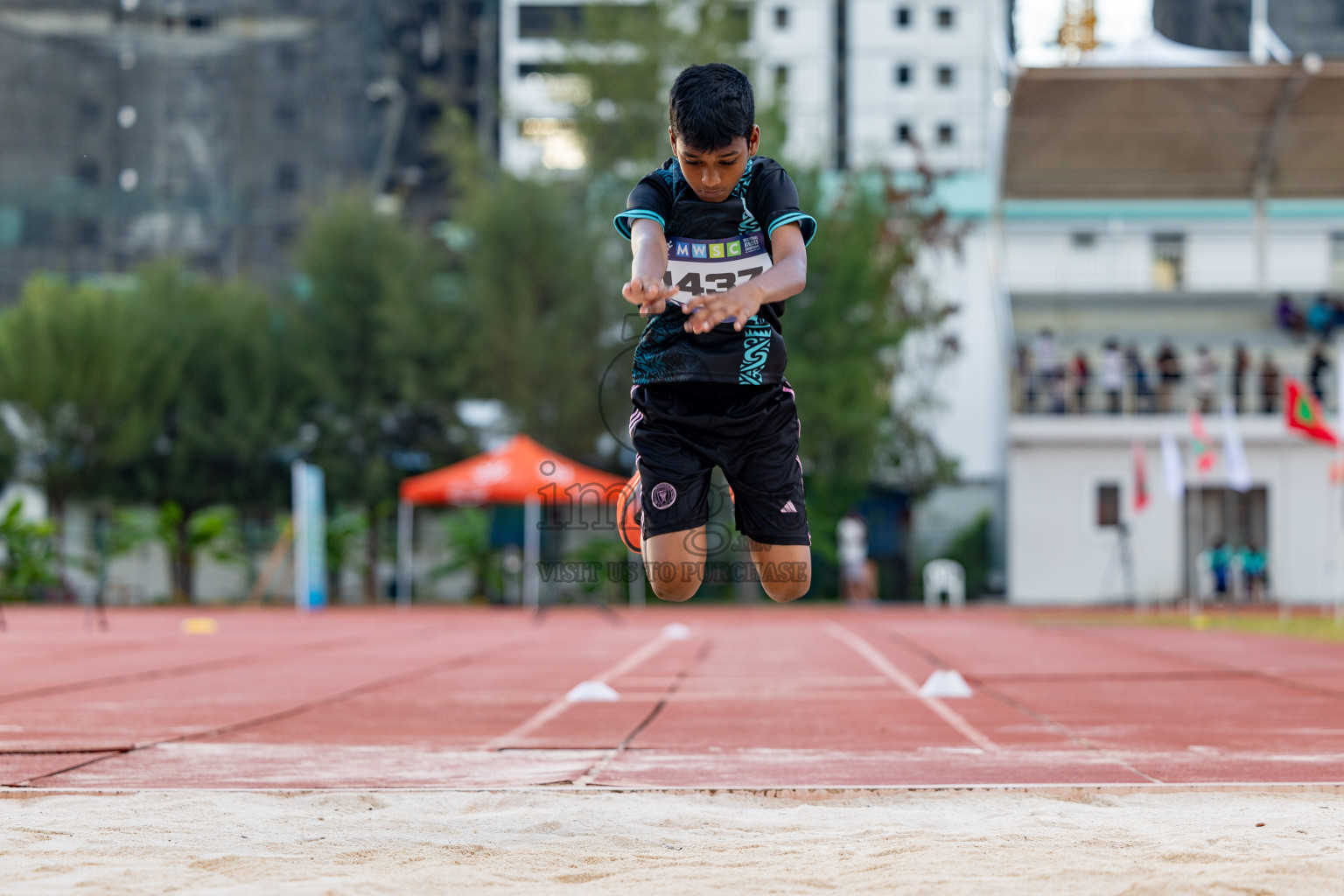 Day 1 of MWSC Interschool Athletics Championships 2024 held in Hulhumale Running Track, Hulhumale, Maldives on Saturday, 9th November 2024. 
Photos by: Hassan Simah / Images.mv