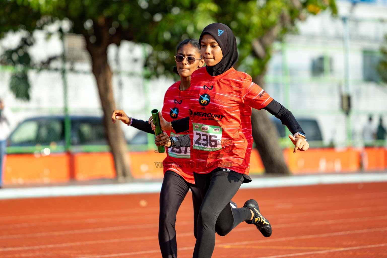 Day 2 of 12th Milo Association Championships was held in Ekuveni Track at Male', Maldives on Friday, 25th April 2025. Photos: Hassan Simah / images.mv