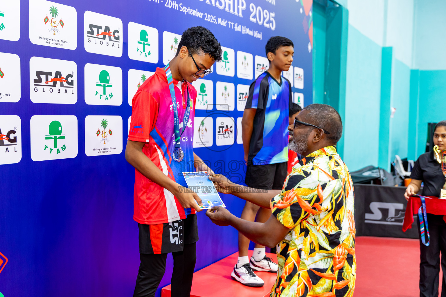 Finals of 30th Table Tennis Association Championship 2025 was held on Saturday, 20th September 2025 in Male' TT Hall, Male', Maldives. Photos: Nausham Waheed / images.mv