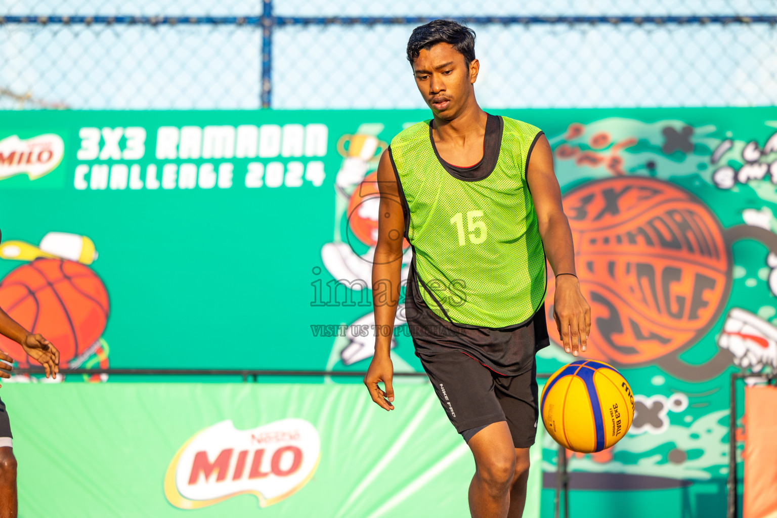 Day 2 of MILO Ramadan 3x3 Challenge 2024 was held in Ekuveni Outdoor Basketball Court at Male', Maldives on Wednesday, 13th March 2024.
Photos: Ismail Thoriq / images.mv