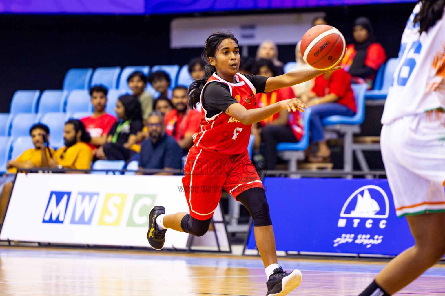 Maldives vs India in Day 3 of Under 16 Woman's Asian Cup SABA Qualifiers 2025 was held in Social Center, Male', Maldives on Saturday, 14th June 2025. Photos: Nausham Waheed / images.mv