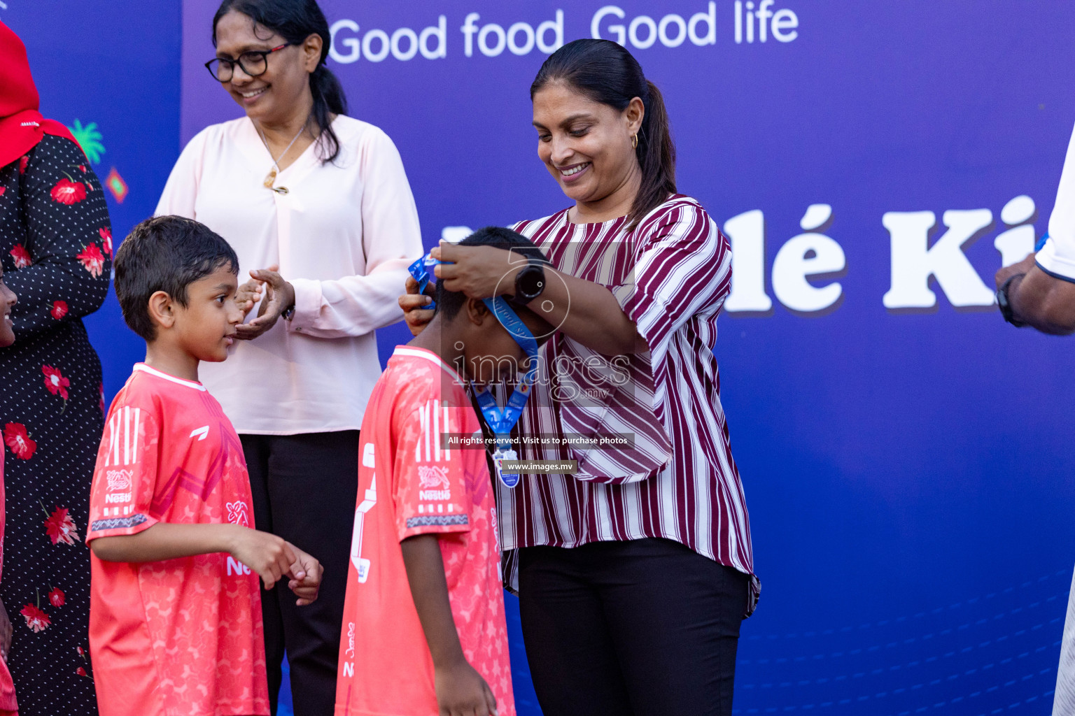 Day 4 of Nestle Kids Football Fiesta, held in Henveyru Football Stadium, Male', Maldives on Saturday, 14th October 2023 Photos: Nausham Waheed  / images.mv