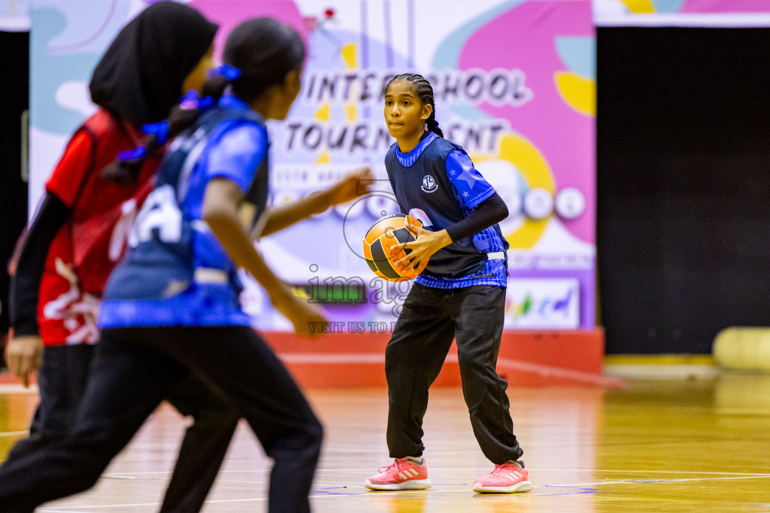 Day 9 of 25th Inter-School Netball Tournament was held in Social Center at Male', Maldives on Monday, 19th August 2024. Photos: Nausham Waheed / images.mv