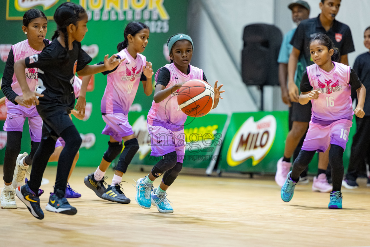 Milo 5 x 5 Junior Challenge 2025 - Basketball tournament held in Basketball Training Center, Male', Maldives on Thursday, 09th October 2025. 
Photo by: Hassan Simah / Images.mv