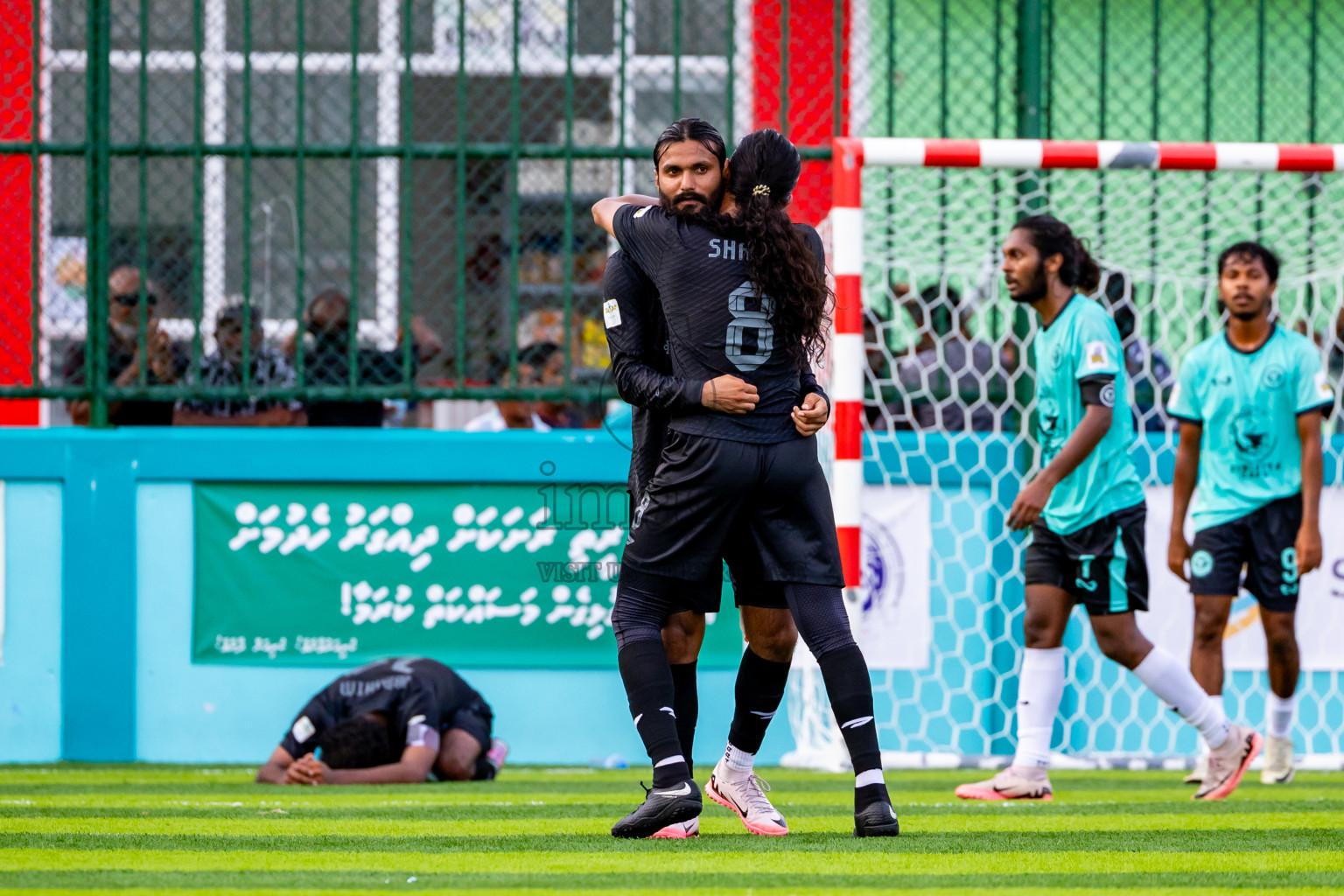 Dee Cee Jay SC vs Naalaafushi YC in Day 3 of Laamehi Dhiggaru Ekuveri Futsal Challenge 2024 was held on Sunday, 28th July 2024, at Dhiggaru Futsal Ground, Dhiggaru, Maldives Photos: Nausham Waheed / images.mv