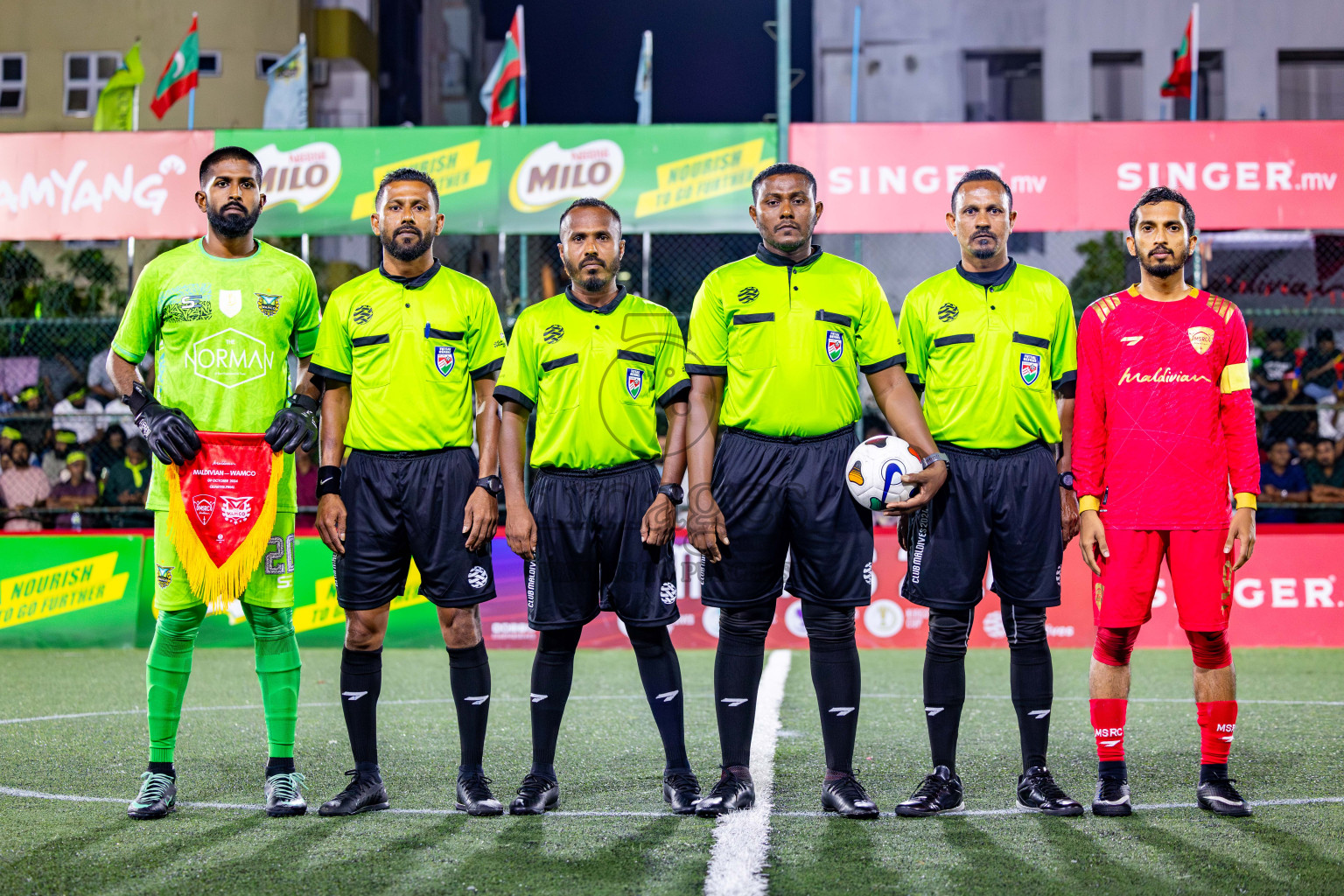 Maldivian vs Club WAMCO in Quarter Finals of Club Maldives Cup 2024 held in Rehendi Futsal Ground, Hulhumale', Maldives on Wednesday, 9th October 2024. Photos: Nausham Waheed / images.mv