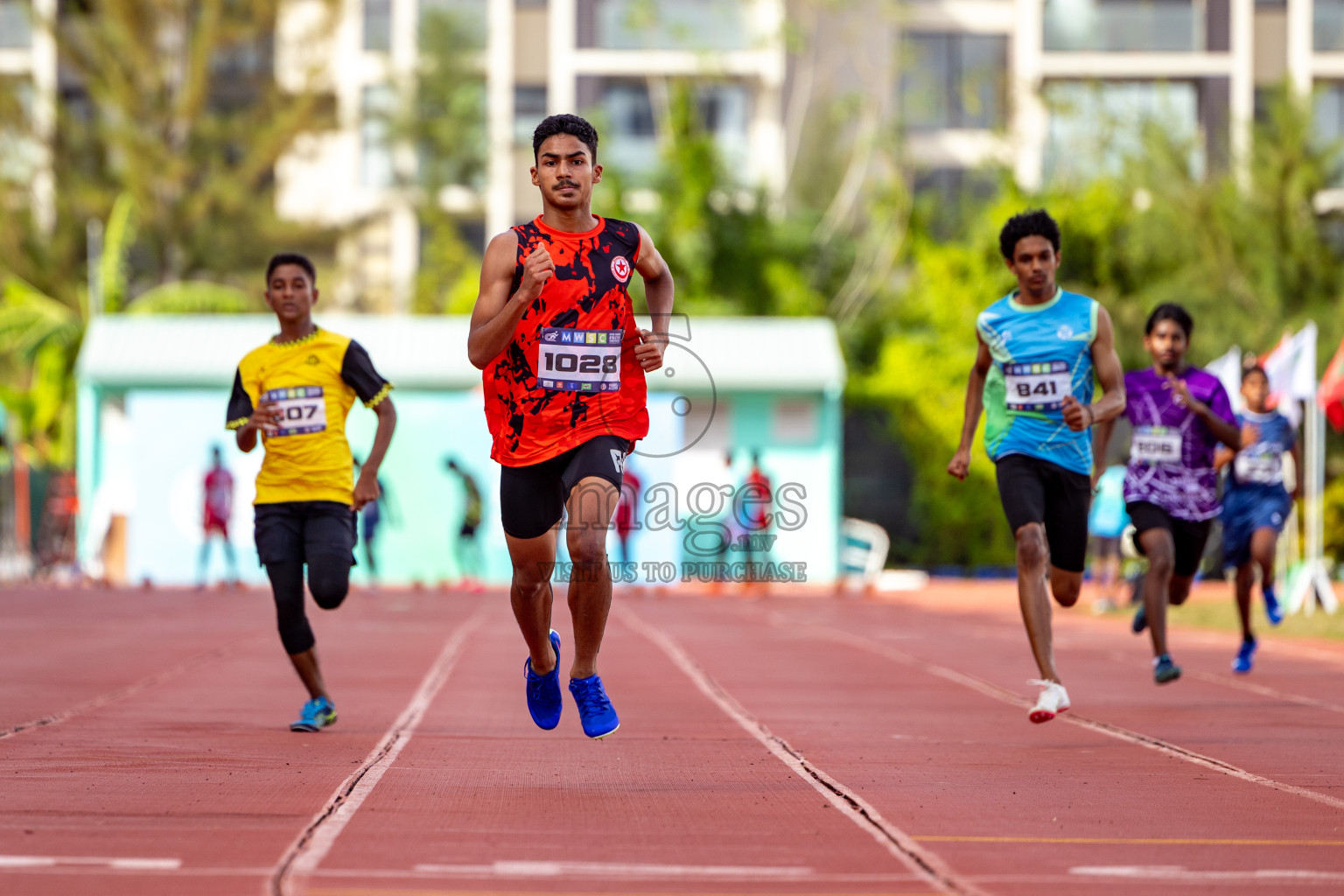 Day 1 of MWSC Interschool Athletics Championships 2024 held in Hulhumale Running Track, Hulhumale, Maldives on Saturday, 9th November 2024. 
Photos by: Hassan Simah / Images.mv