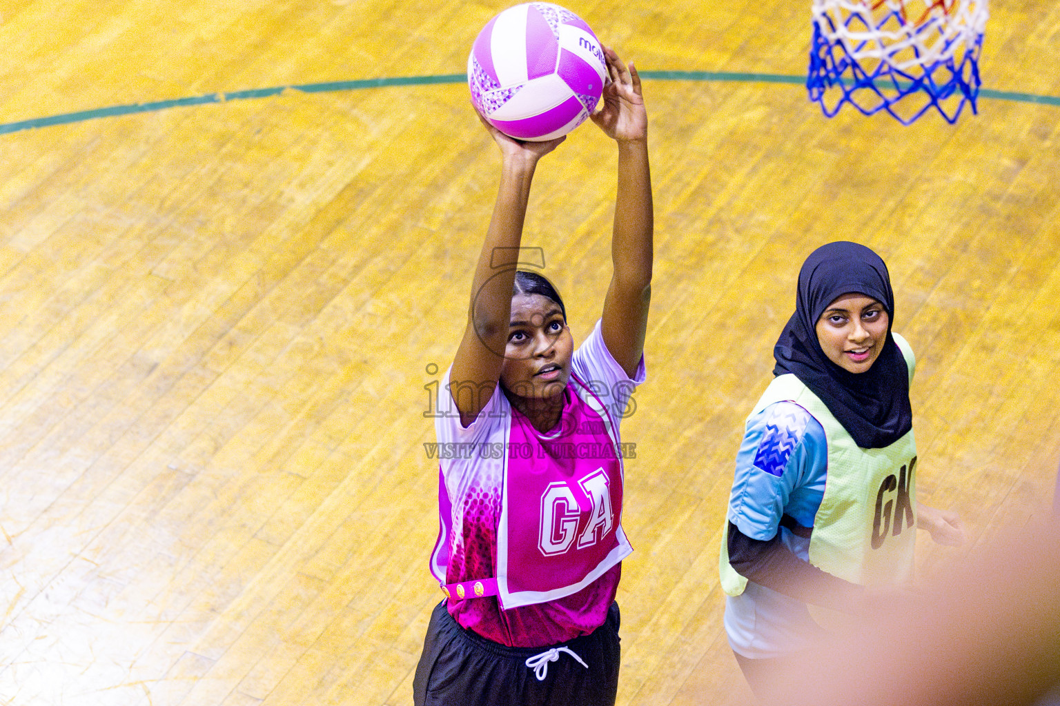 MV Netters vs N Sport in Division 2 Final of National Netball Tournament 2025 held in Social Center at Male', Maldives on Wednesday, 28th May 2025. Photos: Nausham Waheed / images.mv