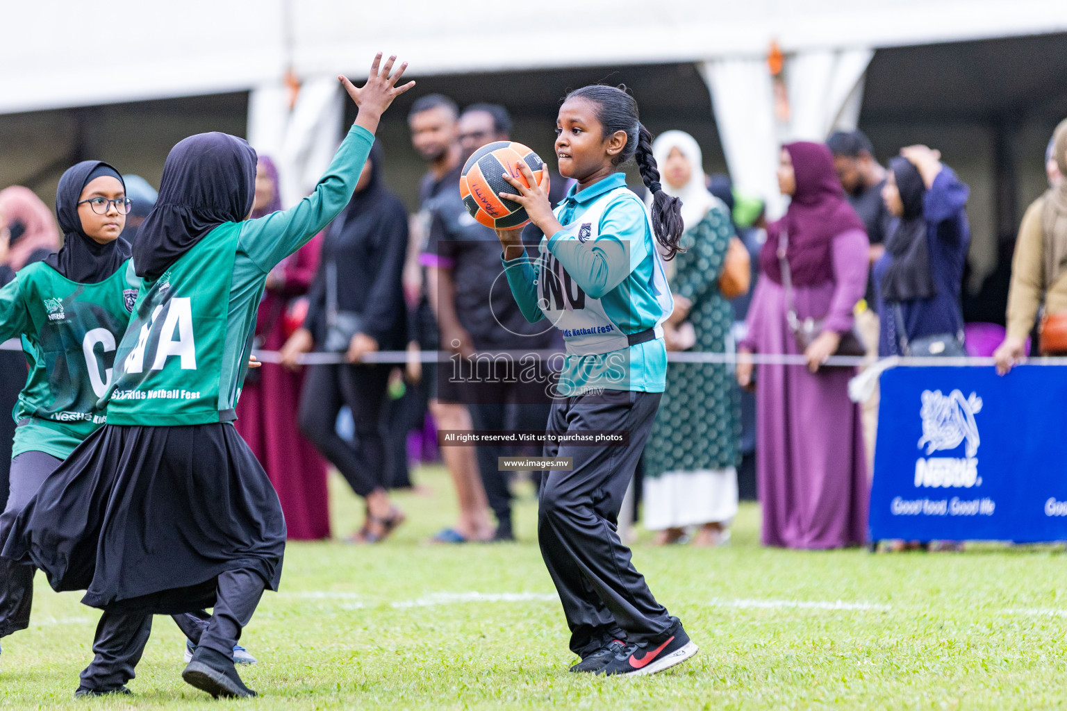 Day 1 of Nestle' Kids Netball Fiesta 2023 held in Henveyru Stadium, Male', Maldives on Thursday, 30th November 2023. Photos by Nausham Waheed / Images.mv