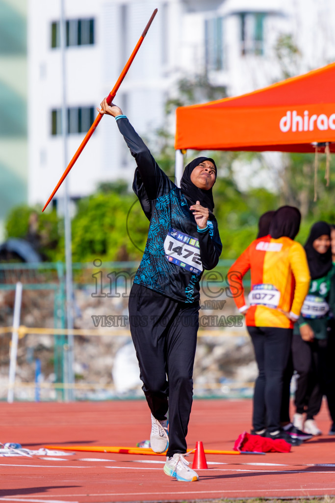 Day 3 of MWSC Interschool Athletics Championships 2024 held in Hulhumale Running Track, Hulhumale, Maldives on Monday, 11th November 2024. Photos by: Nausham Waheed / Images.mv