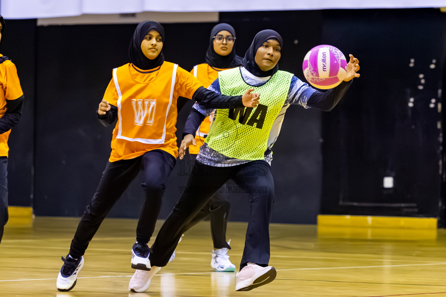 SC Skylark vs Youth United SC in Day 5 of 24th Milo Netball Association Championship held in Social Center at Male', Maldives on Friday, 5th September 2025. Photos: Nausham Waheed / images.mv