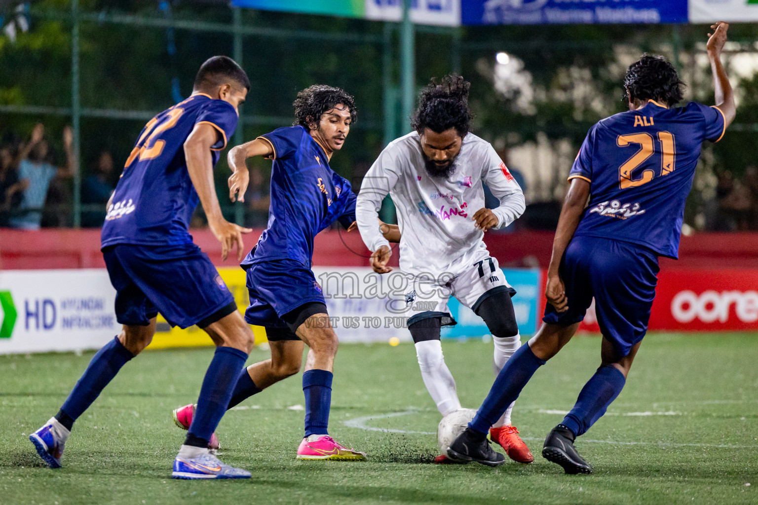 Lh. Kurendhoo VS Lh. Olhuvelifushi in Day 24 of Golden Futsal Challenge 2024 was held on Wednesday , 7th February 2024 in Hulhumale', Maldives 
Photos: Hassan Simah / images.mv