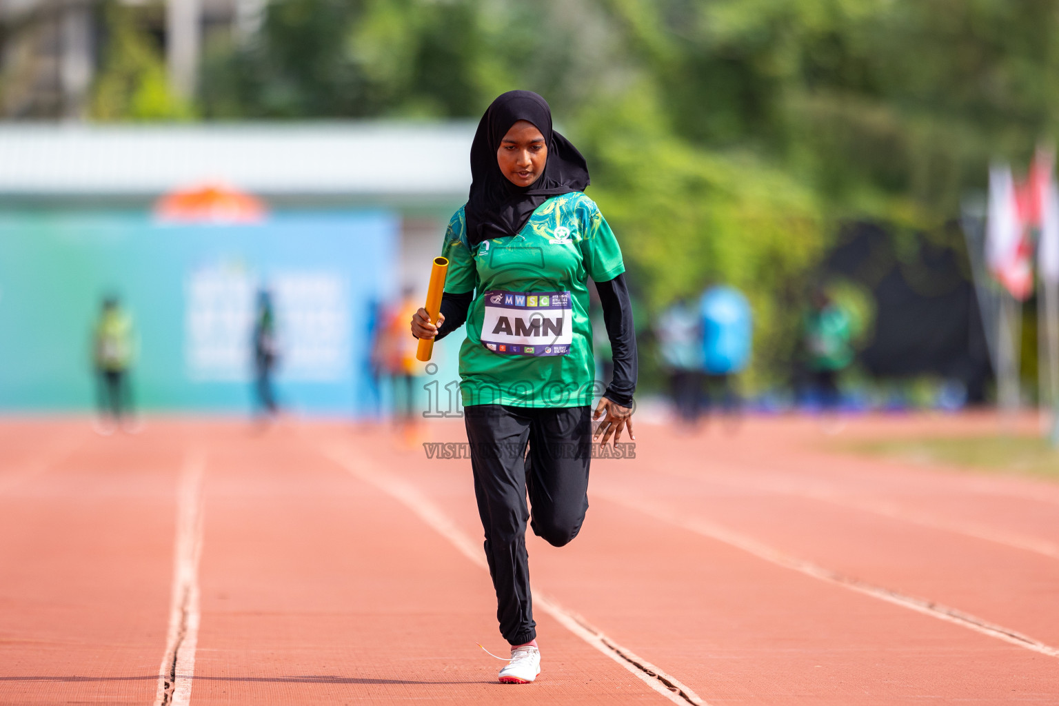 Day 5 of MWSC Interschool Athletics Championships 2024 held in Hulhumale Running Track, Hulhumale, Maldives on Wednesday, 13th November 2024. Photos by: Raif Yoosuf / Images.mv