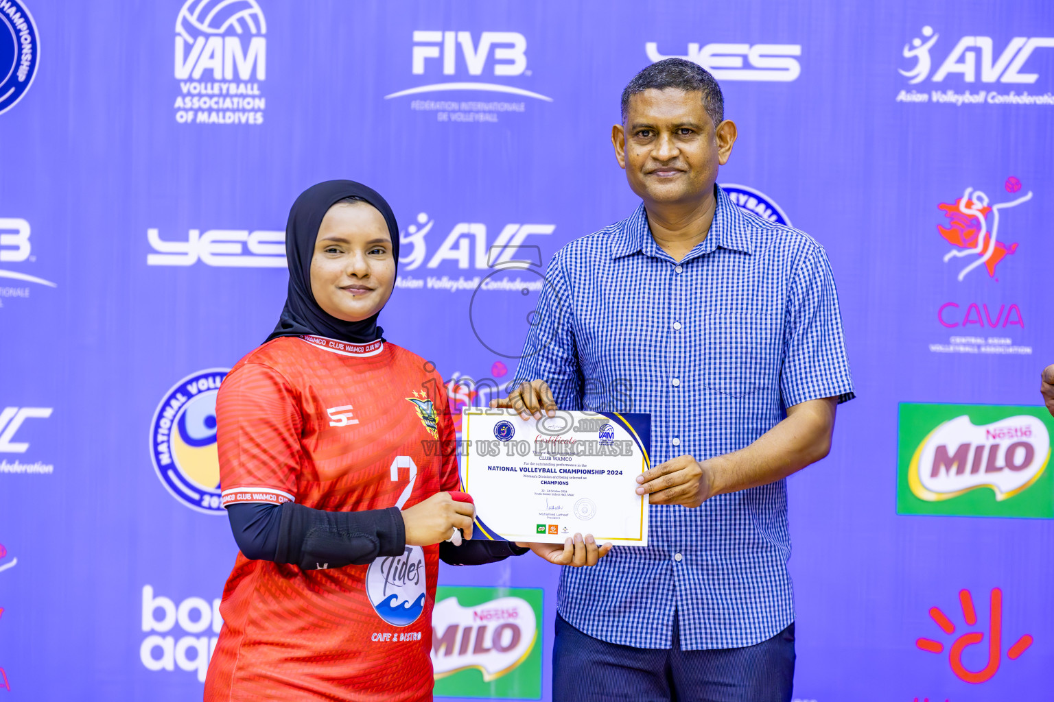 Club WAMCO vs Police Club in the final of National Volleyball Championship 2024 (women's division) was held in Social Center Indoor Hall on Thursday, 24th October 2024. 
Photos: Ismail Thoriq / images.mv