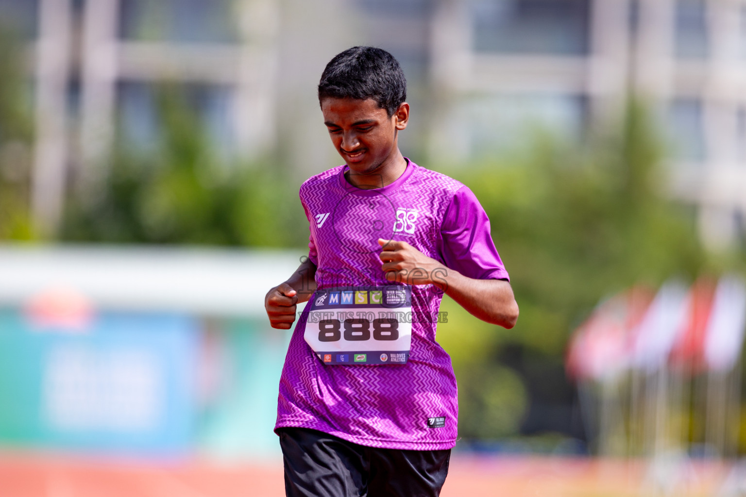 Day 3 of MWSC Interschool Athletics Championships 2024 held in Hulhumale Running Track, Hulhumale, Maldives on Monday, 11th November 2024. 
Photos by: Hassan Simah / Images.mv