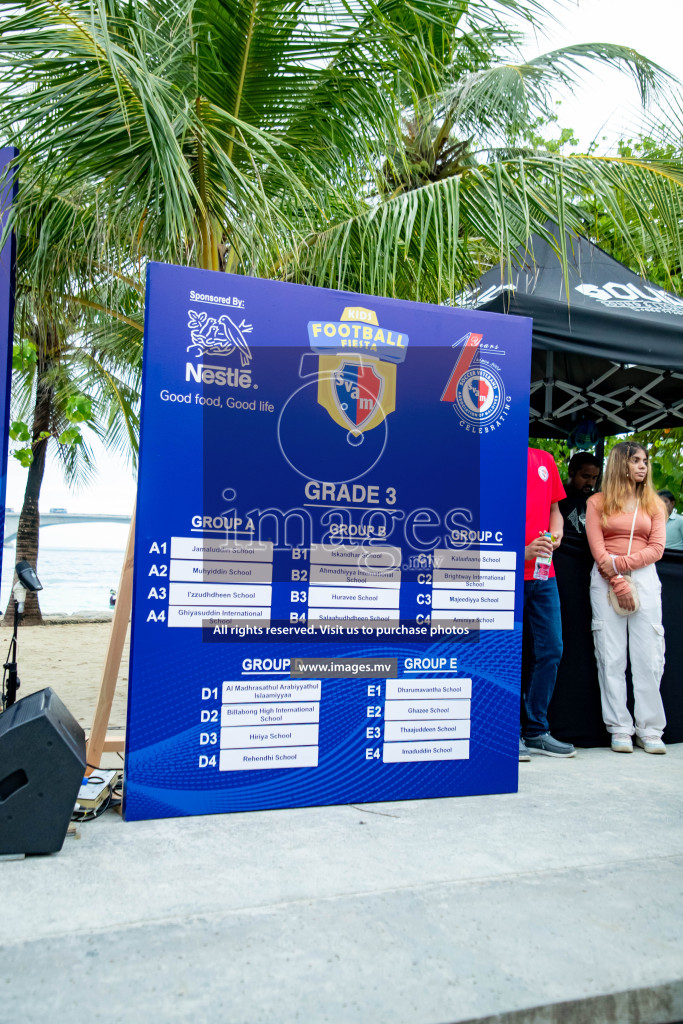 Draw Ceremony of Nestle' Kids Football Fiesta 2023 held in Artificial Beach, Male', Maldives on Saturday, 7th October 2023