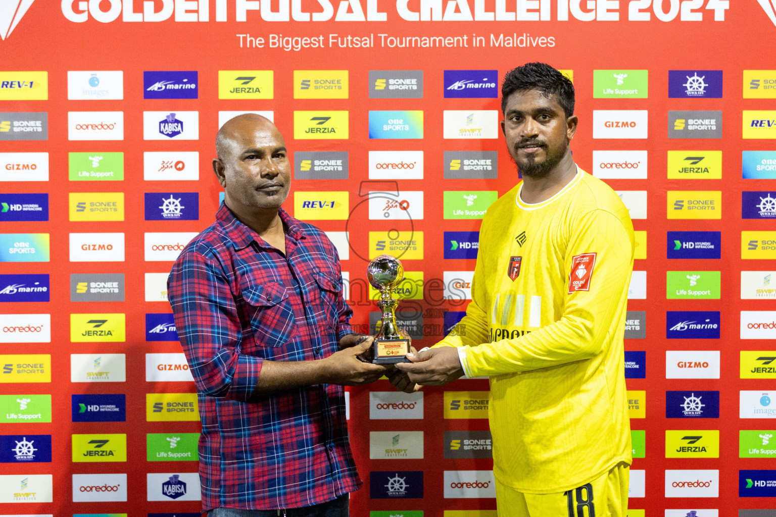 HA Filladhoo vs HA Muraidhoo in Day 9 of Golden Futsal Challenge 2024 was held on Tuesday, 23rd January 2024, in Hulhumale', Maldives Photos: Nausham Waheed / images.mv