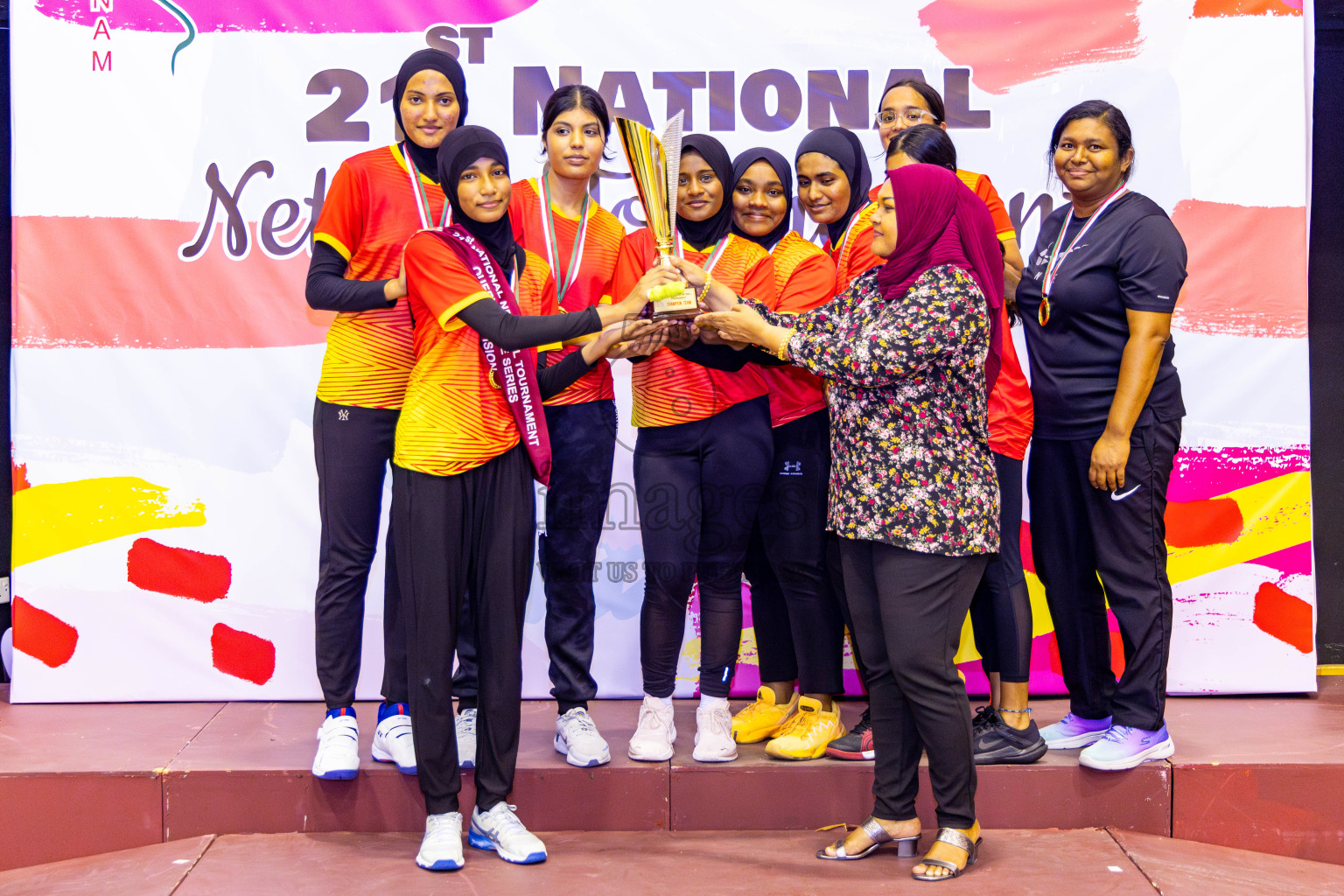 Sports Club Skylark vs Youth United Sports Club in Final of 21st National Netball Tournament was held in Social Canter at Male', Maldives on Monday, 13th May 2024. Photos: Nausham Waheed / images.mv