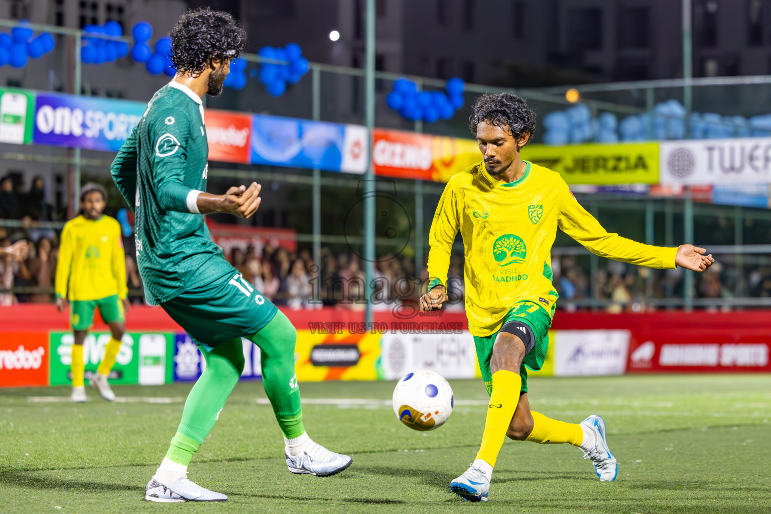 Dhandimagu vs GDh Vaadhoo in Zone Round on Day 28 of Golden Futsal Challenge 2025 was held on Saturday , 1st February 2025, in Hulhumale', Maldives. Photos: Ismail Thoriq / images.mv