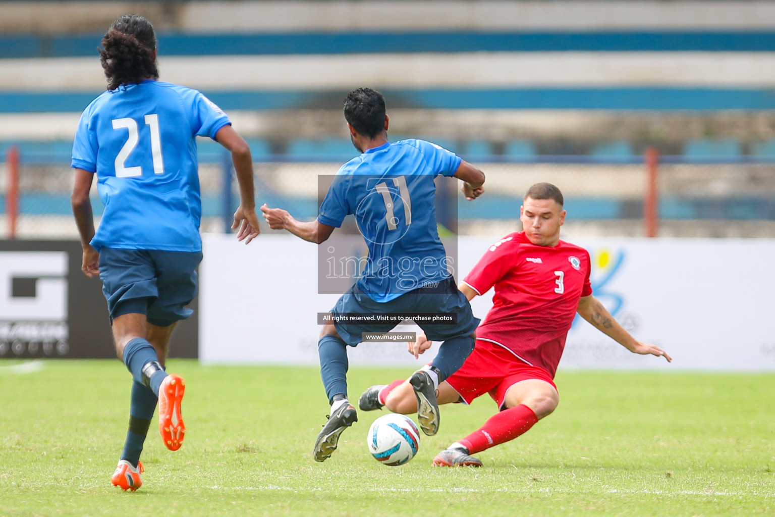 Lebanon vs Maldives in SAFF Championship 2023 held in Sree Kanteerava Stadium, Bengaluru, India, on Tuesday, 28th June 2023. Photos: Nausham Waheed, Hassan Simah / images.mv