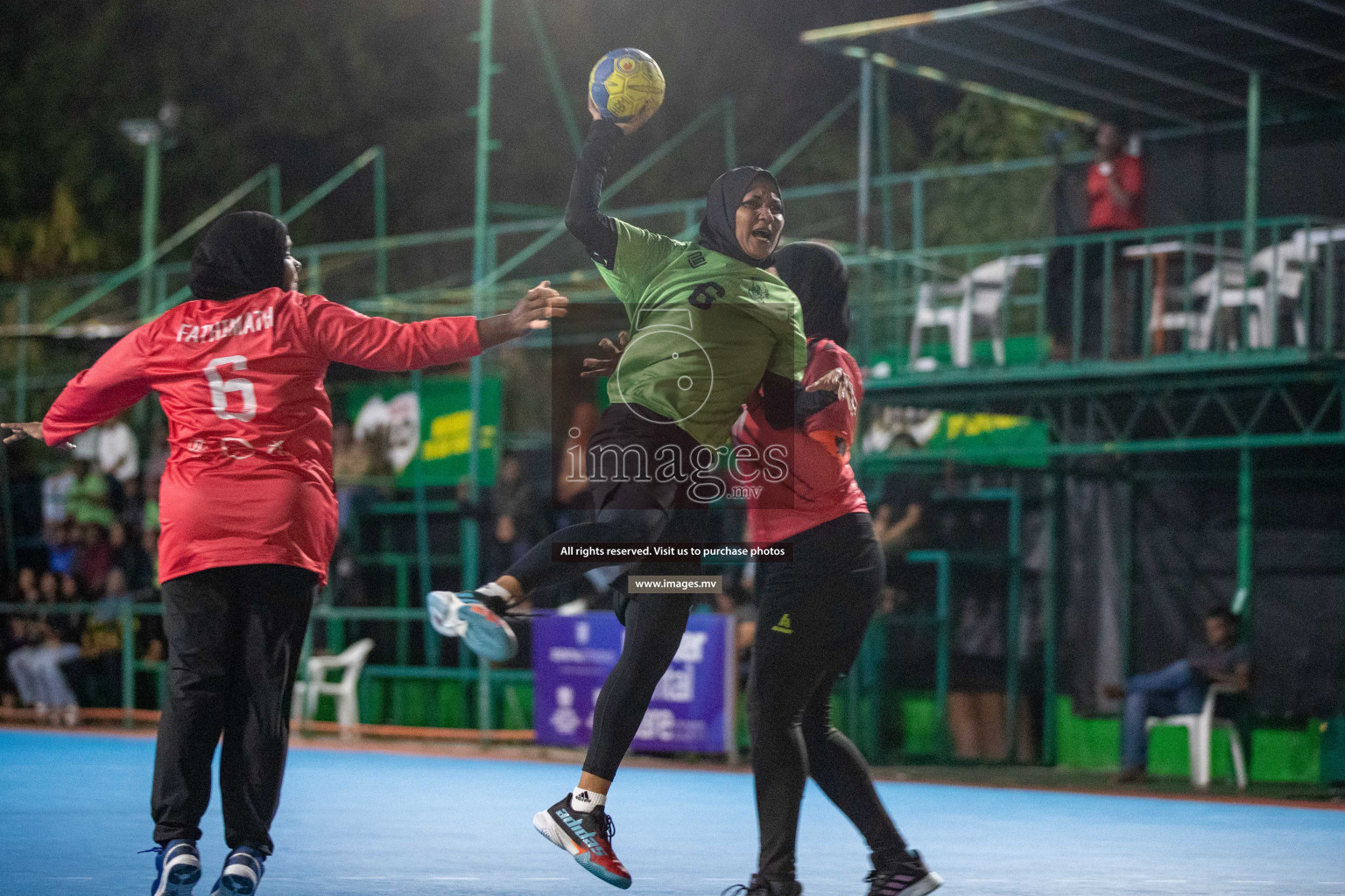 Day 9 of 6th MILO Handball Maldives Championship 2023, held in Handball ground, Male', Maldives on 28th May 2023 Photos: Nausham Waheed/ Images.mv