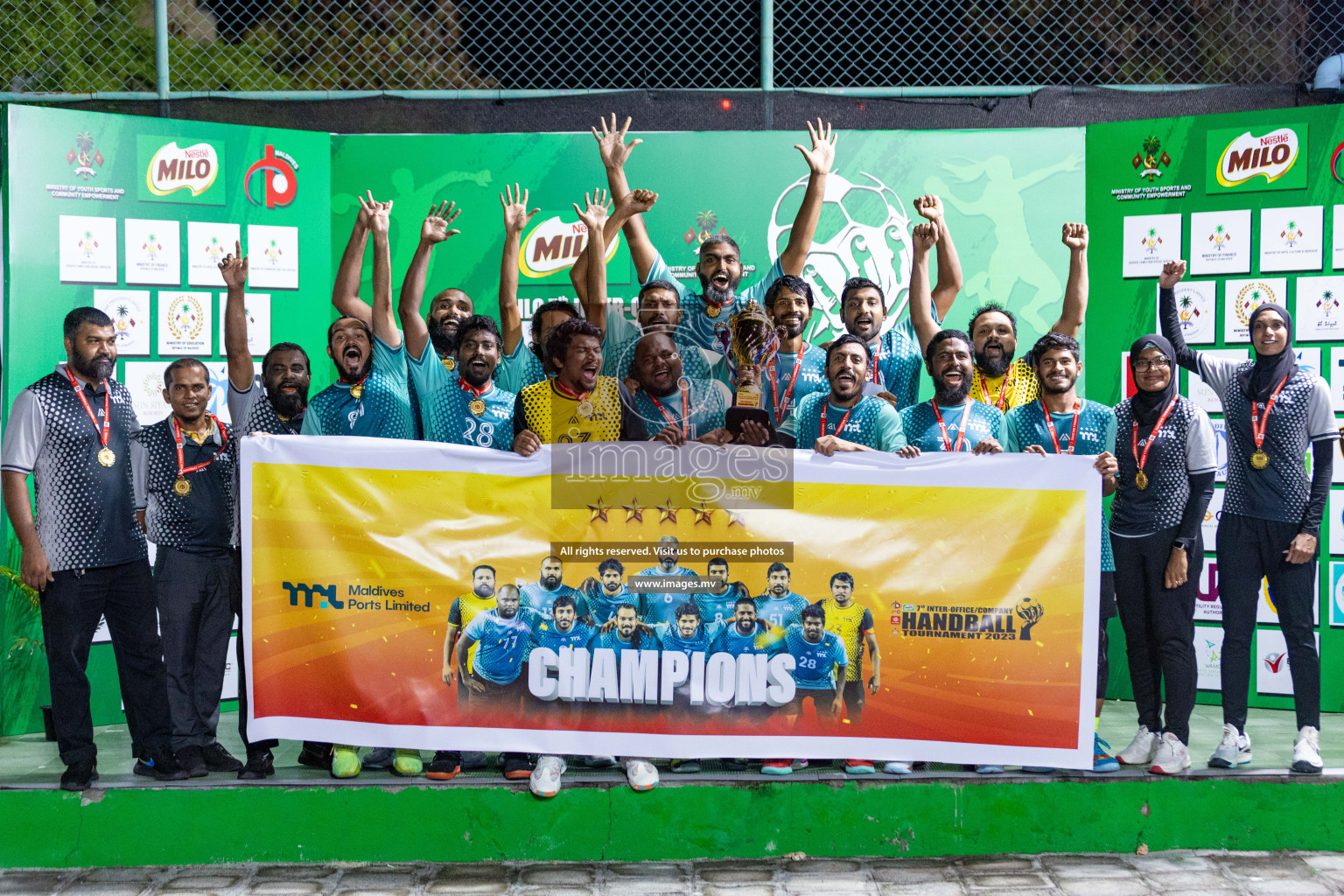 1st Division Final of 7th Inter-Office/Company Handball Tournament 2023, held in Handball ground, Male', Maldives on Monday, 24th October 2023 Photos: Nausham Waheed/ Images.mv