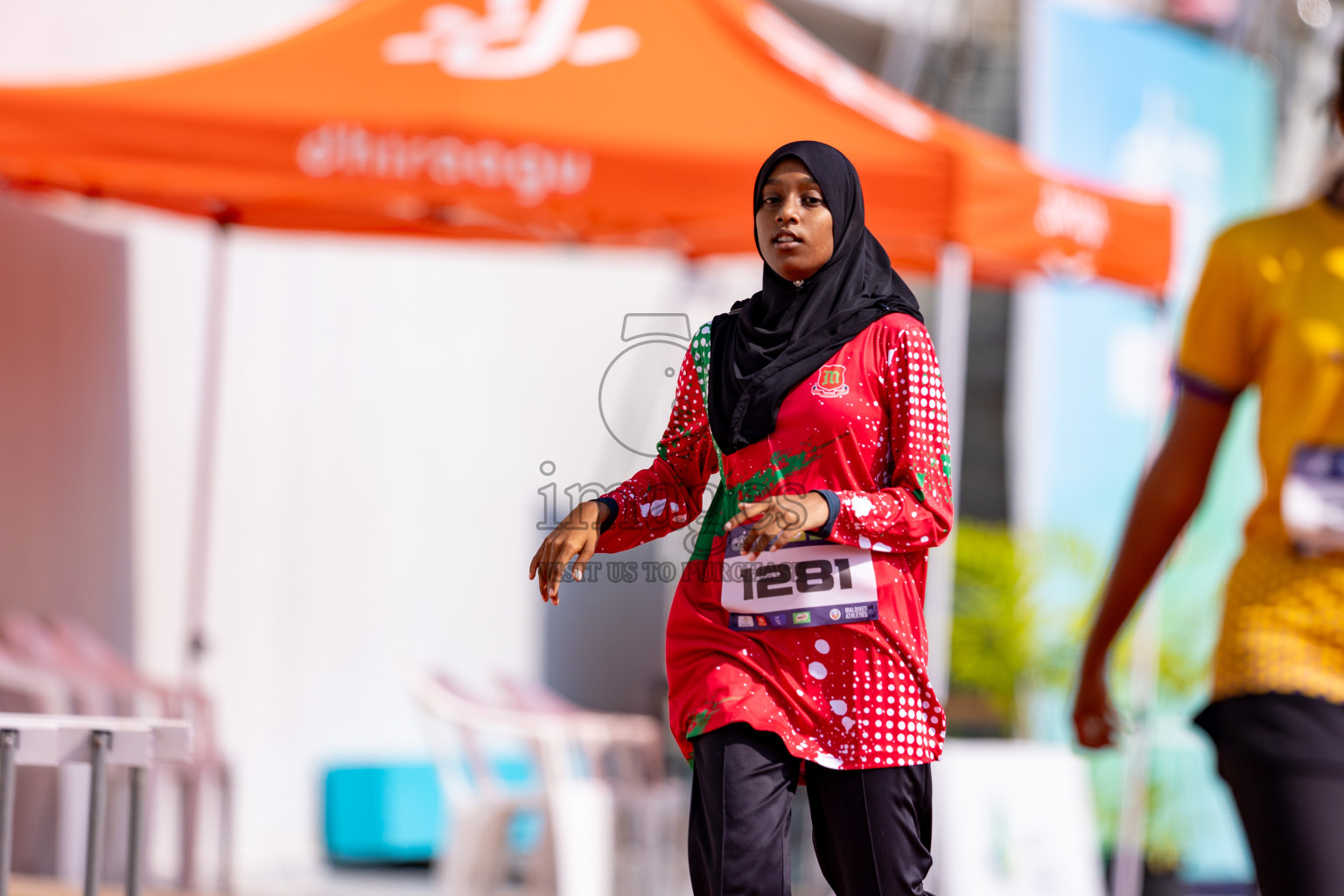 Day 3 of MWSC Interschool Athletics Championships 2024 held in Hulhumale Running Track, Hulhumale, Maldives on Monday, 11th November 2024. 
Photos by: Hassan Simah / Images.mv