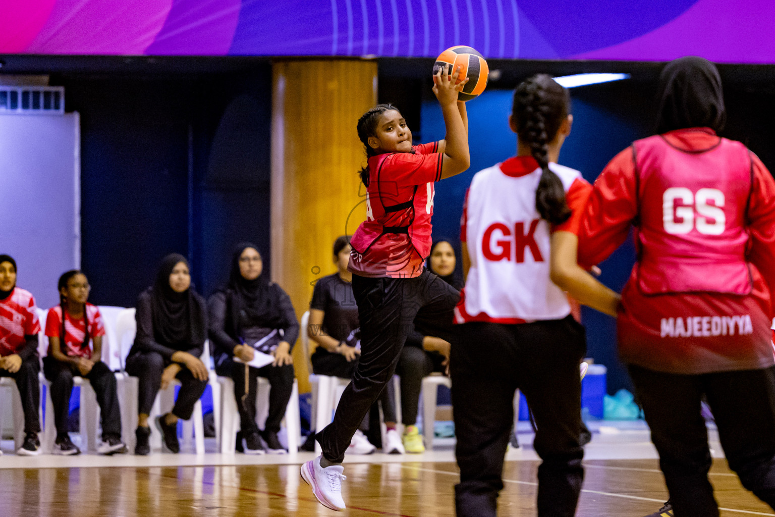 Day 13 of 25th Inter-School Netball Tournament was held in Social Center at Male', Maldives on Saturday, 24th August 2024. Photos: Hassan Simah / images.mv