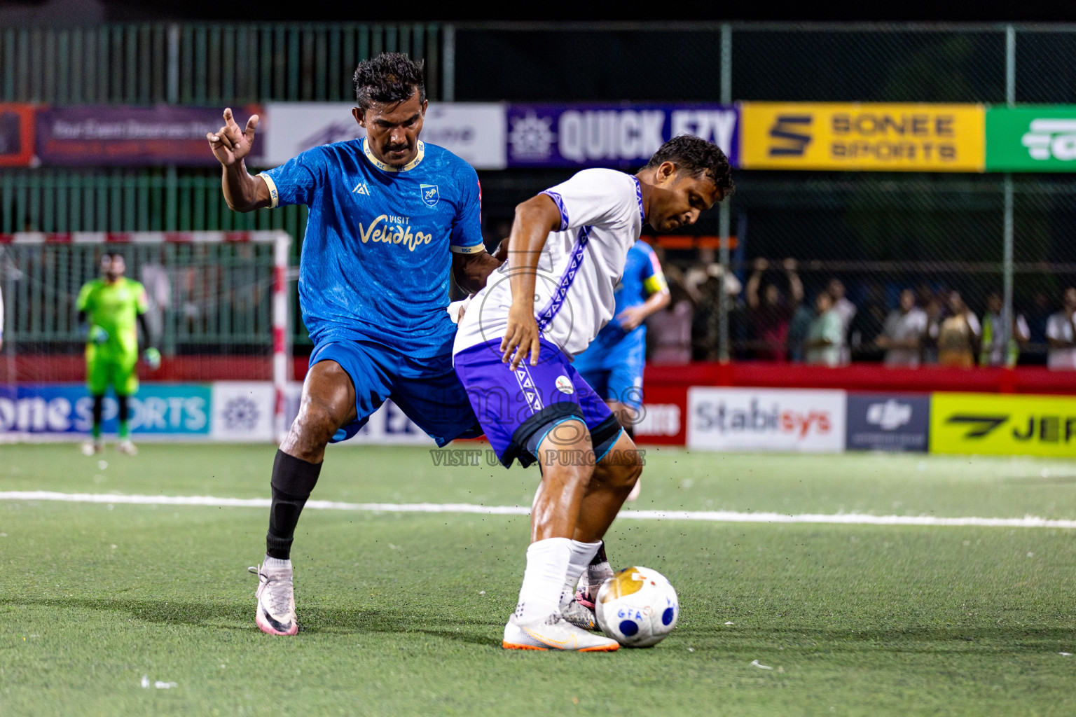N Holhudhoo vs N Velidhoo in Day 12 of Golden Futsal Challenge 2025 was held on Thursday, 16th January 2025, in Hulhumale', Maldives.
Photos: Hassan Simah / images.mv