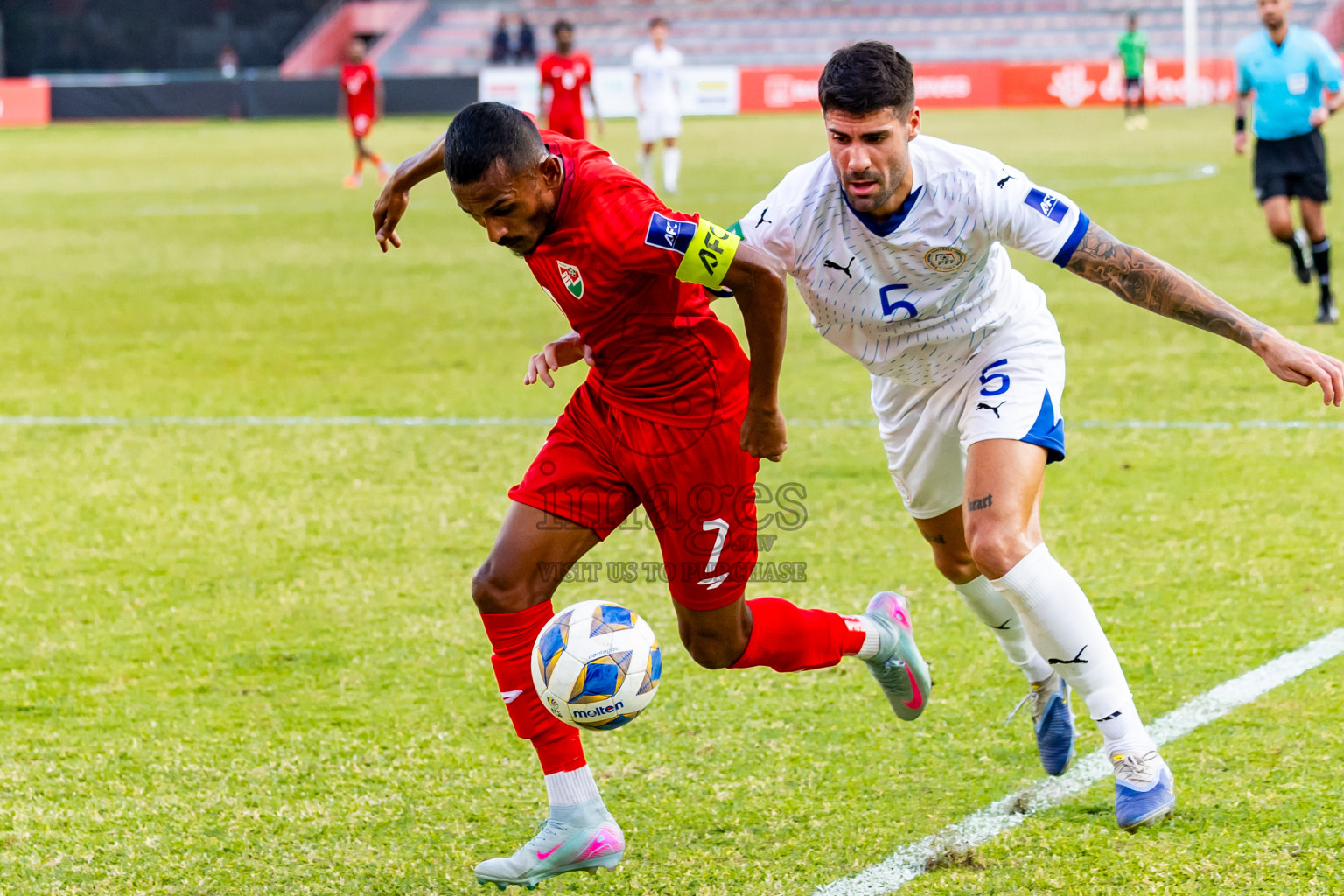 Maldives vs Philippines in AFC Asian Cup Qualifies held in National Football Stadium, Male', Maldives on Tuesday, 18th November 2025. Photos: Nausham Waheed / Images.mv