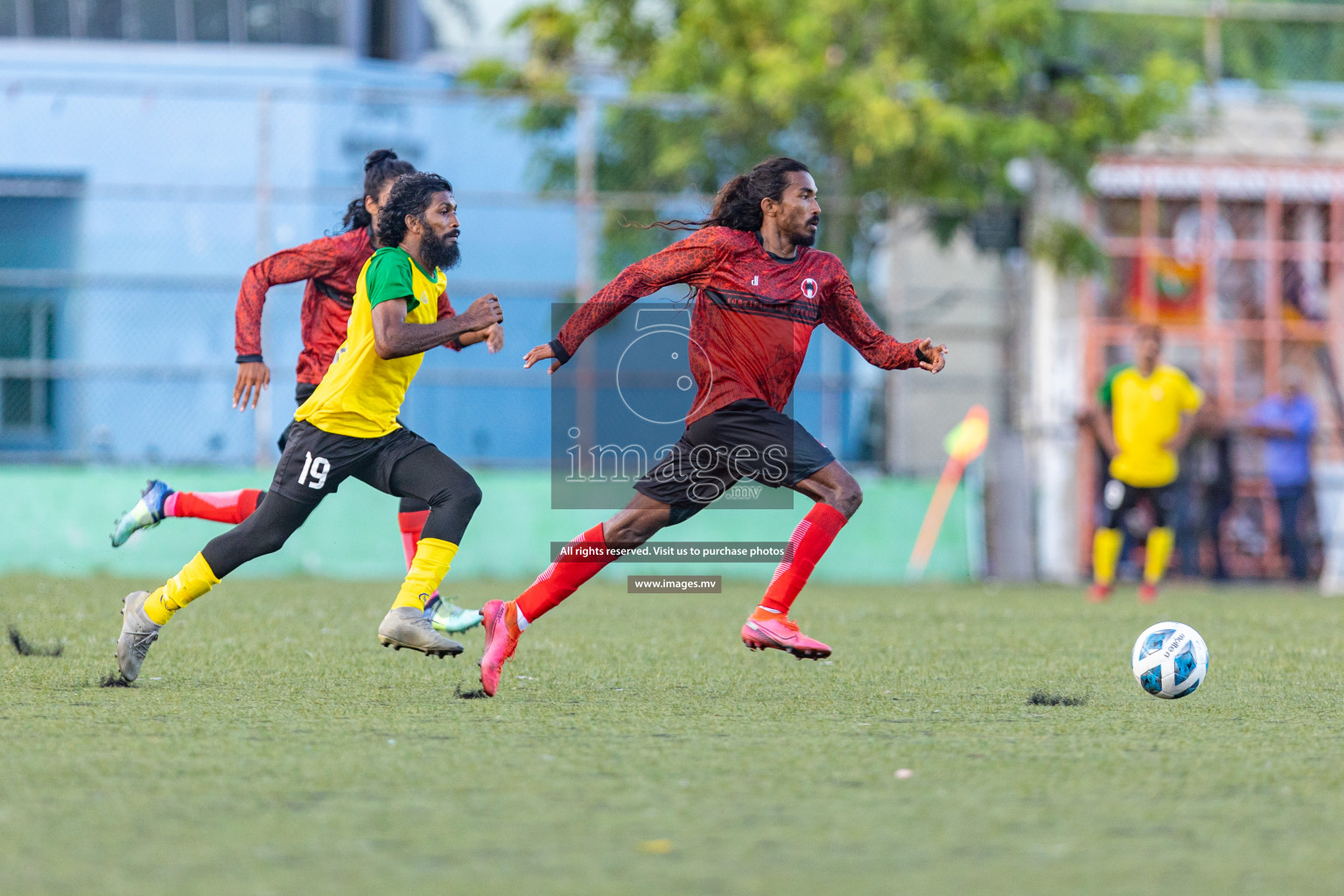 Little Town Sports vs  Lorenzo Sports Club in the 2nd Division 2022 on 16th July 2022, held in National Football Stadium, Male', Maldives Photos: Hassan Simah / Images.mv