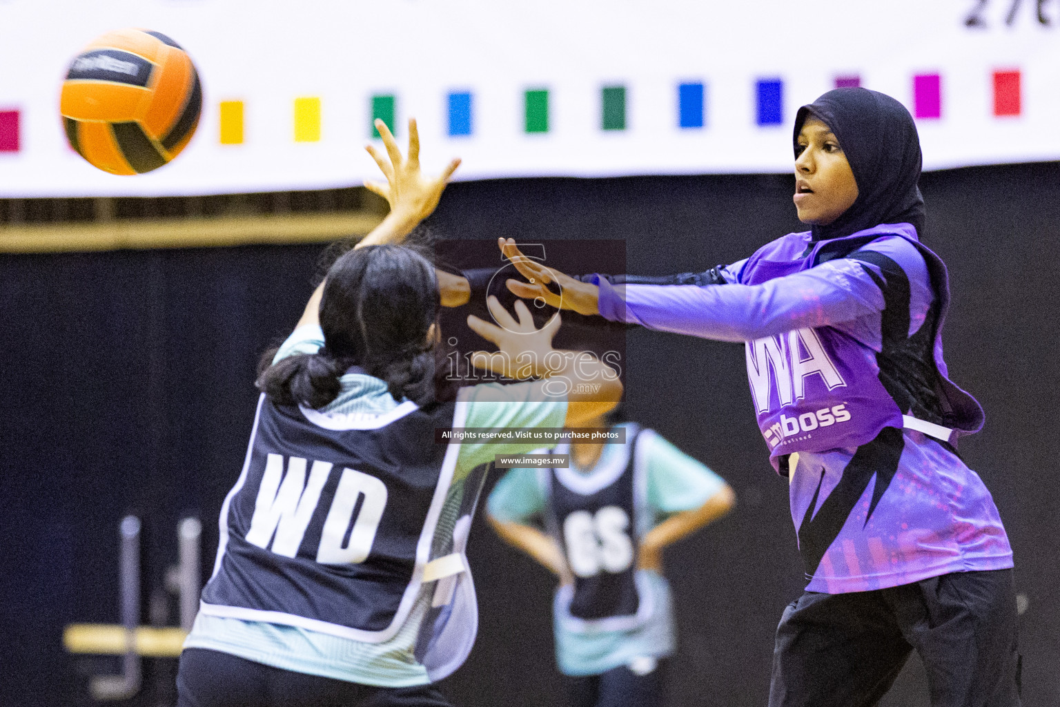 Day 11 of 24th Interschool Netball Tournament 2023 was held in Social Center, Male', Maldives on 6th November 2023. Photos: Nausham Waheed / images.mv