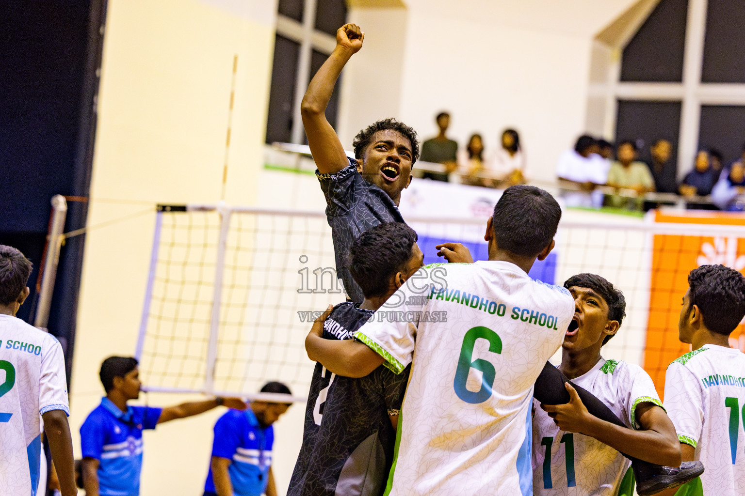 Finals of Interschool Volleyball Tournament 2024 was held in Social Center at Male', Maldives on Friday, 6th December 2024. Photos: Nausham Waheed / images.mv