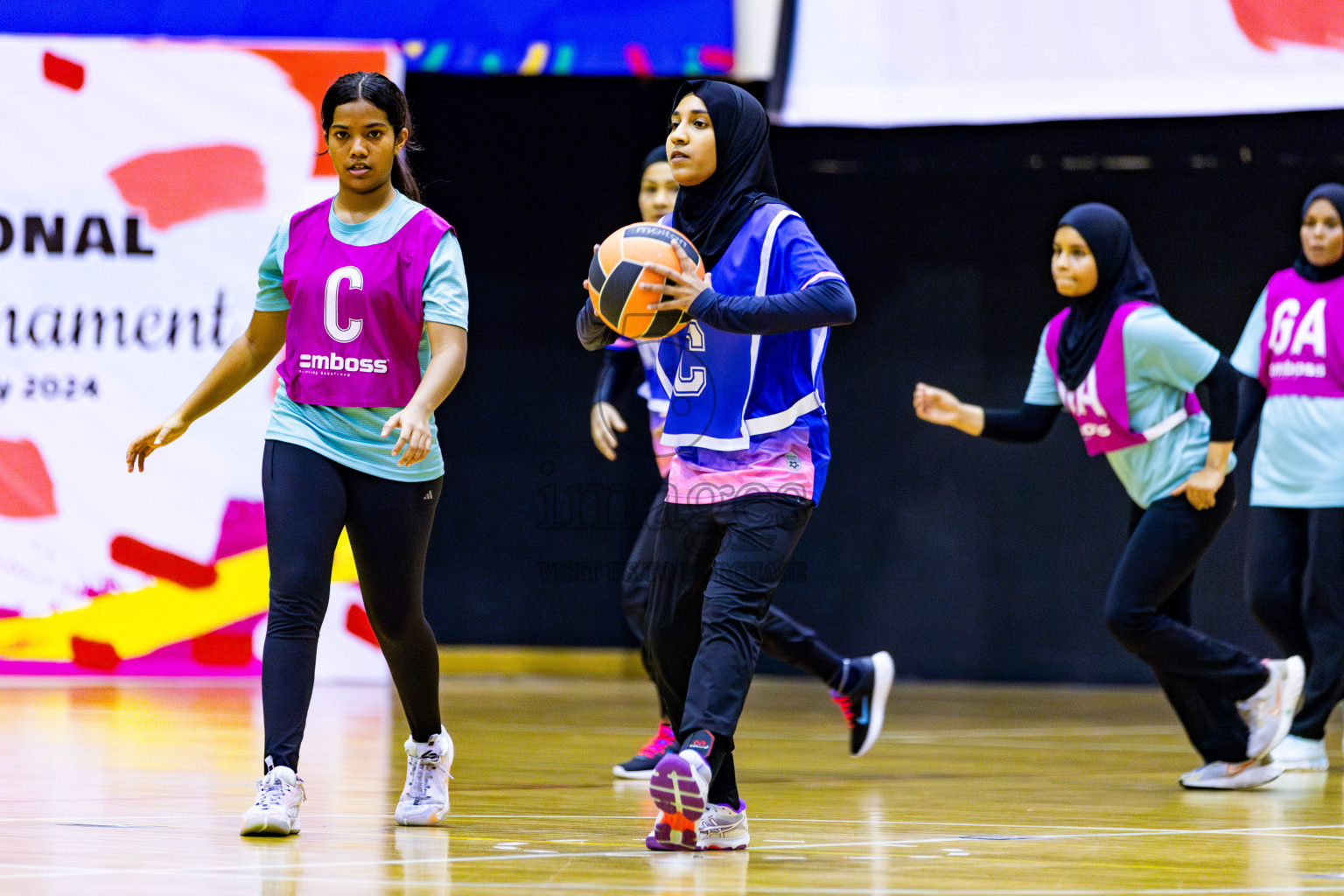 Kulhudhuffushi Youth & Recreation Club vs Club Green StreetDay 2 of 21st National Netball Tournament was held in Social Canter at Male', Maldives on Friday, 18th May 2024. Photos: Nausham Waheed / images.mv