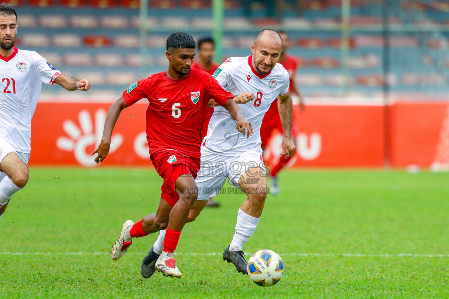 Maldives vs Tajikistan in the AFC Asian Cup Saudi Arabia 2027 Qualifier was played in Male' Maldives on Tuesday, 14th October 2025. 
Photos: Raaif Yoosuf / images.mv